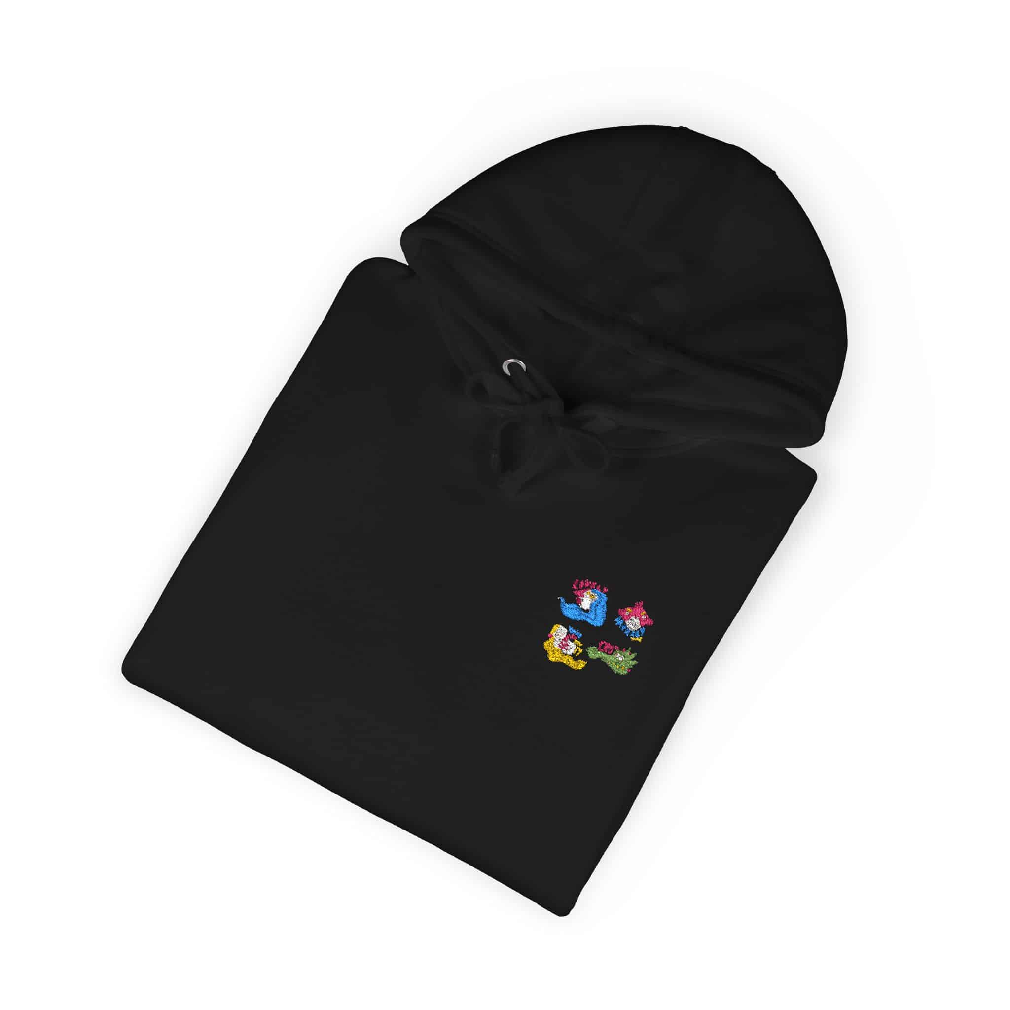 Collection Funny Hand Drawn Stickers Unisex Fleece Hoodie - Image 36