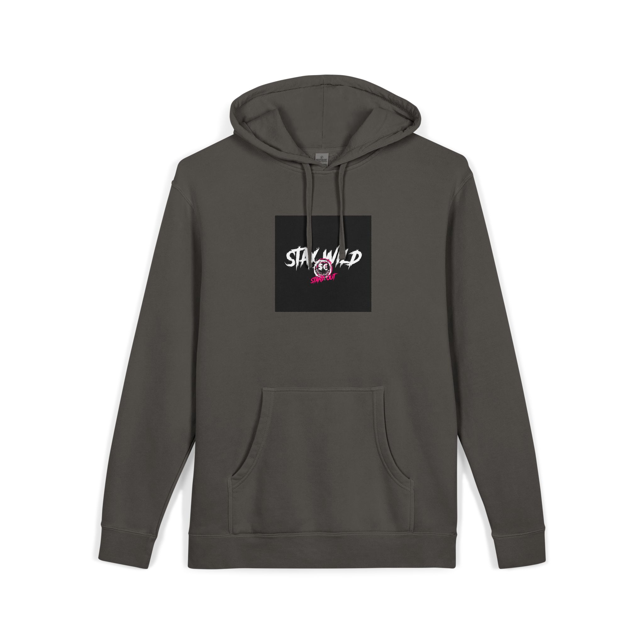 Stay Wild Stand Out Unisex Pigment Dyed Hoodie Embroidery - Image 27