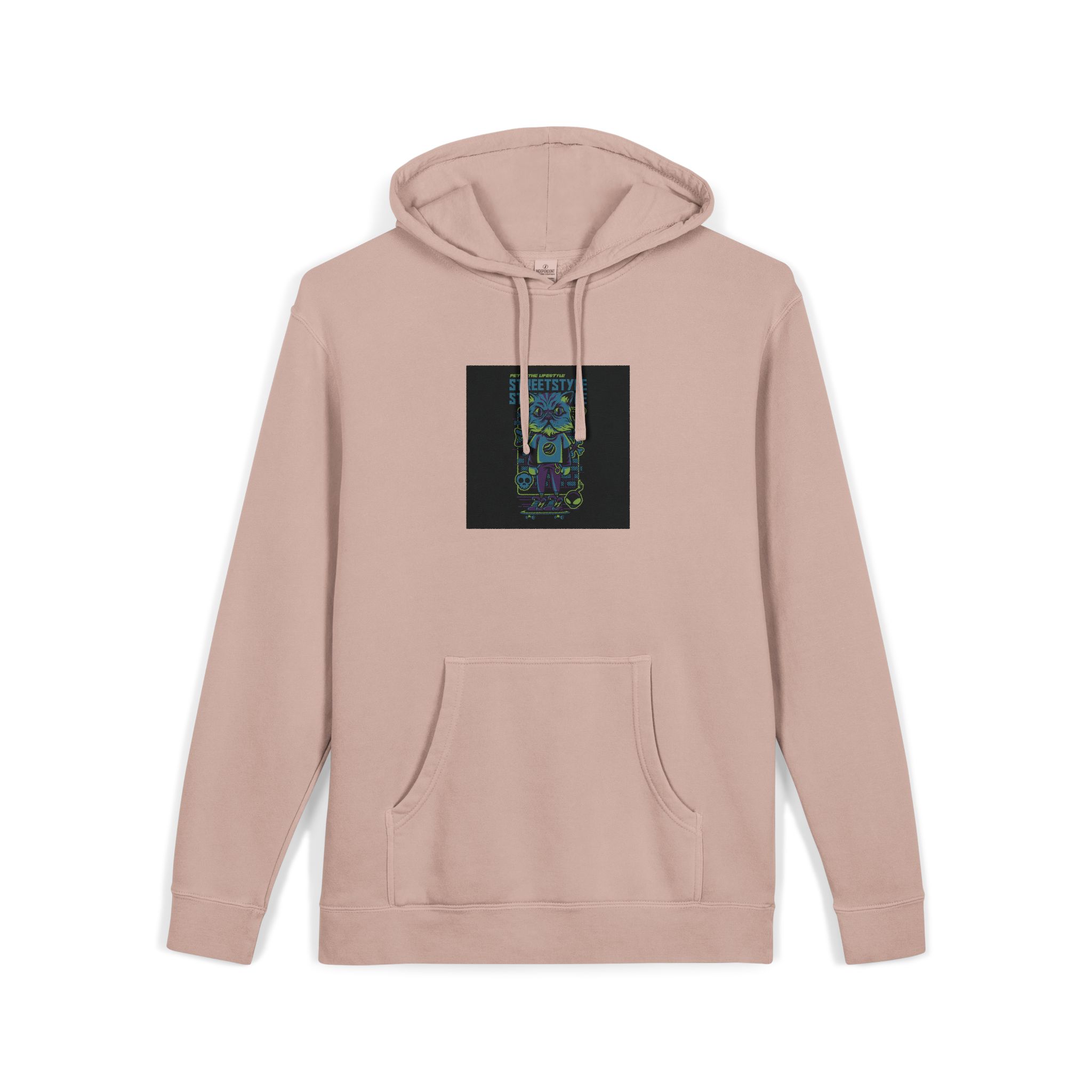 Streetstyle Unisex Pigment Dyed Hoodie Embroidery - Image 3
