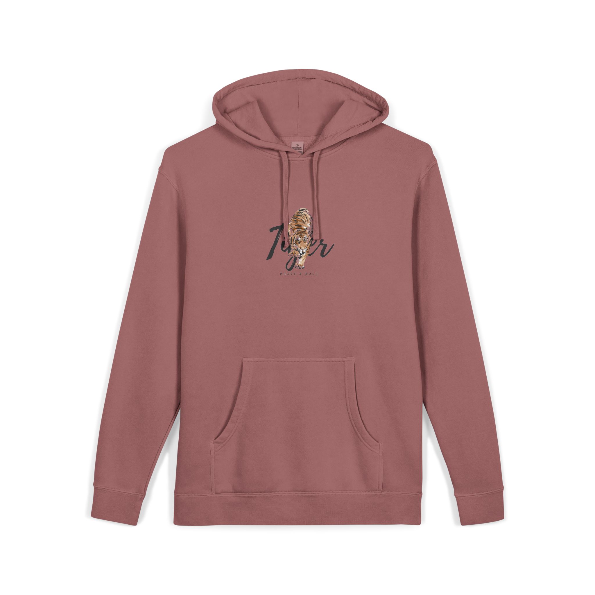 Tiger Brave & Bold Unisex Pigment Dyed Hoodie Embroidery - Image 31
