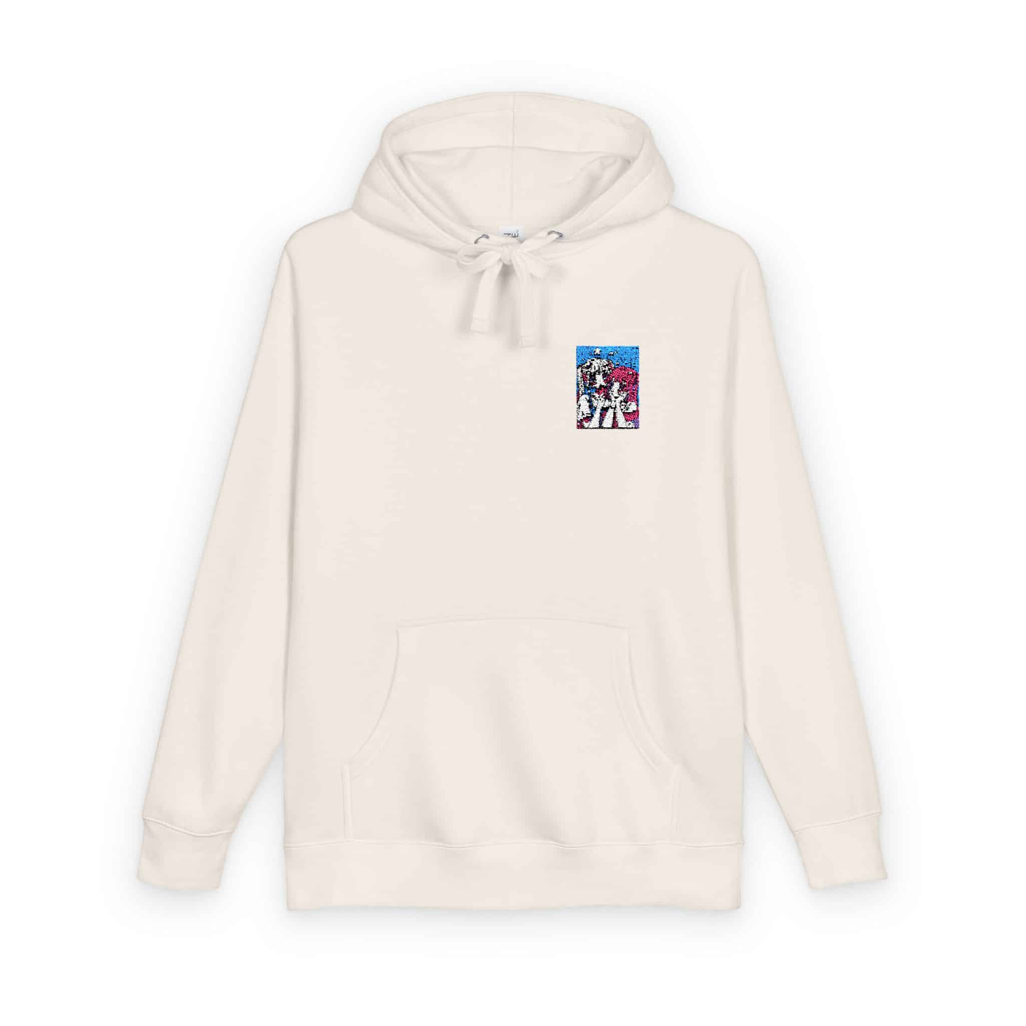 Portrait Anime Character With Stars (2) Unisex Fleece Hoodie - Image 6