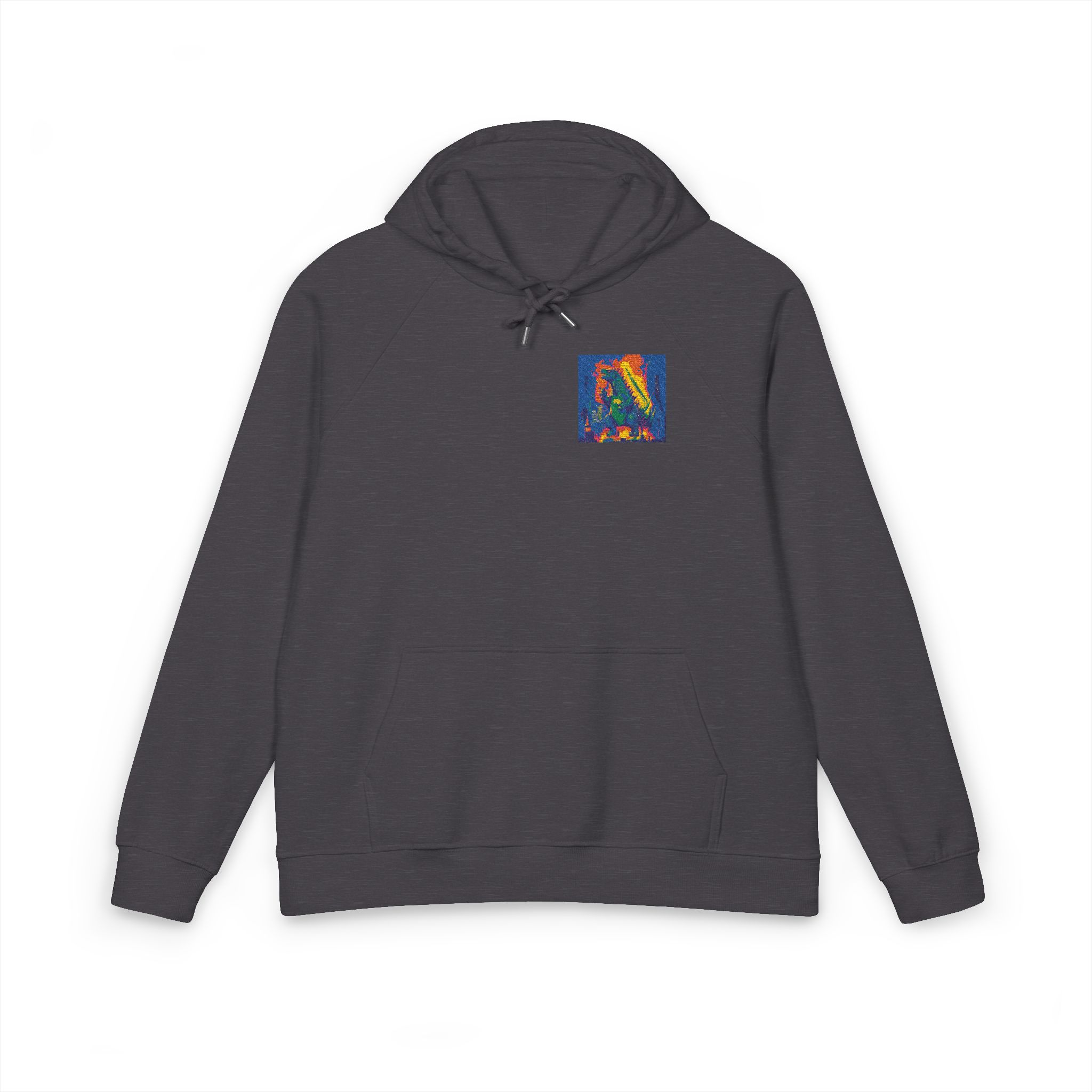 Godzilla Unisex Eco Raglan Hoodie Embroidery - Image 9