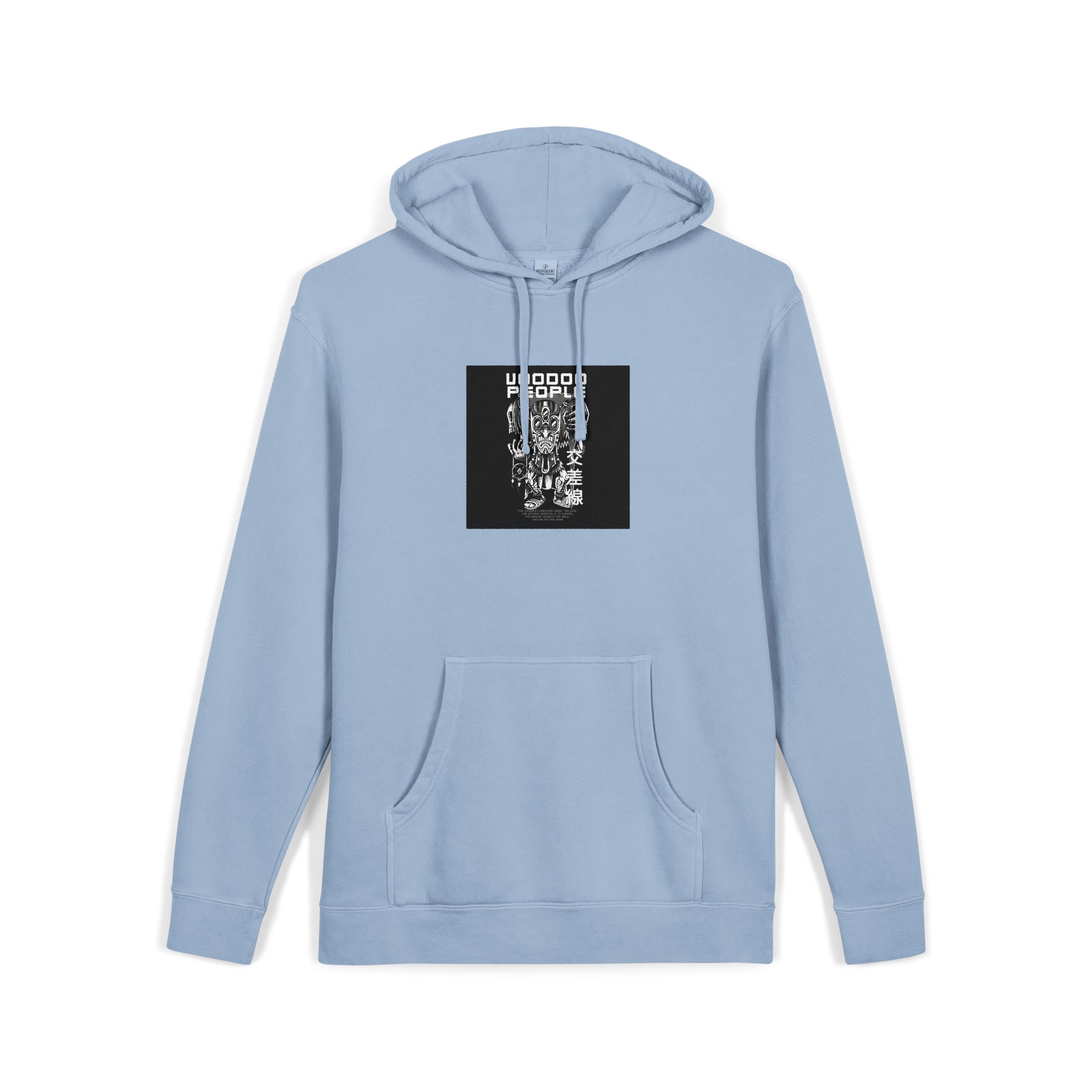 Voodoo People Black White Unisex Pigment Dyed Hoodie Embroidery - Image 19
