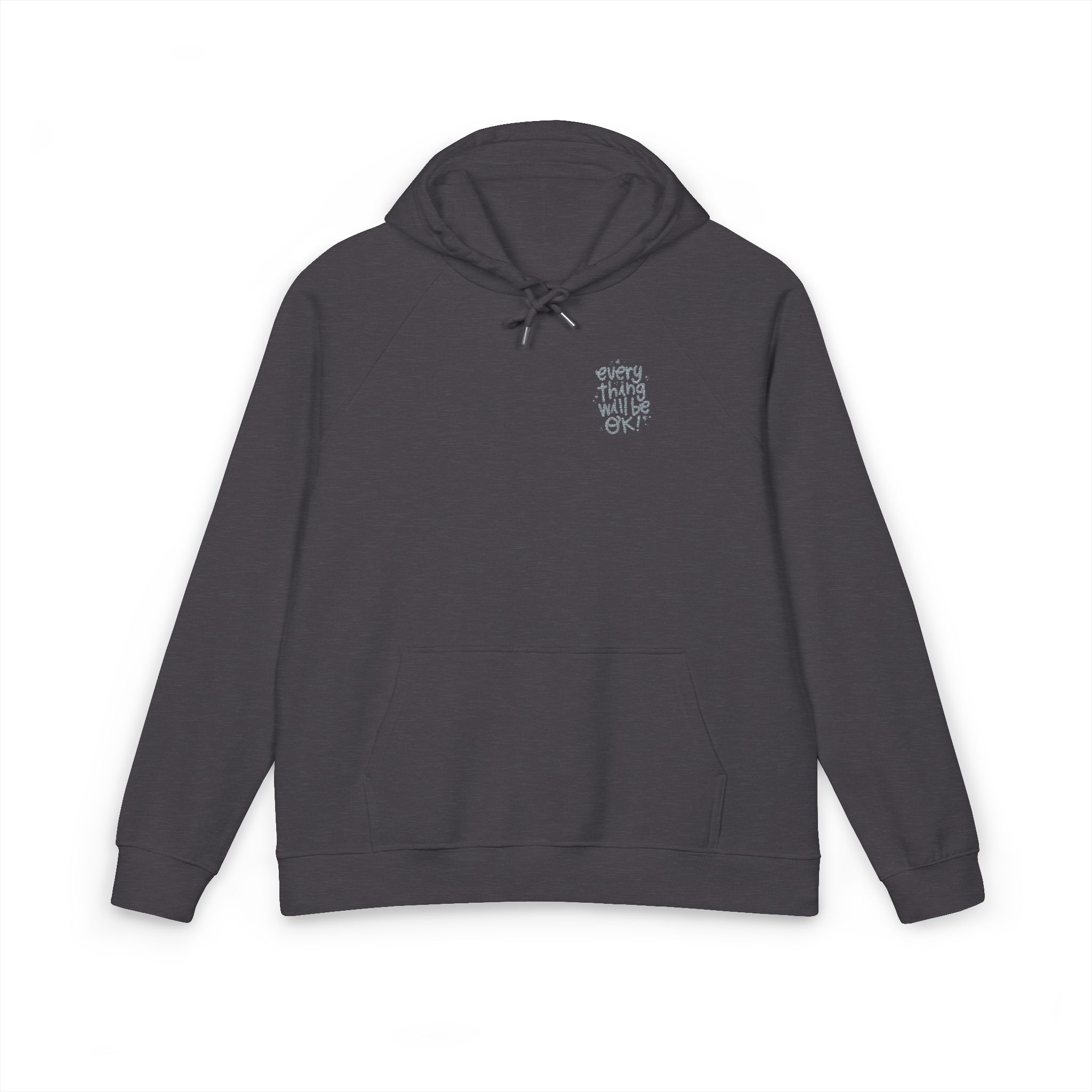Everything Will Be Ok Unisex Eco Raglan Hoodie Embroidery - Image 9