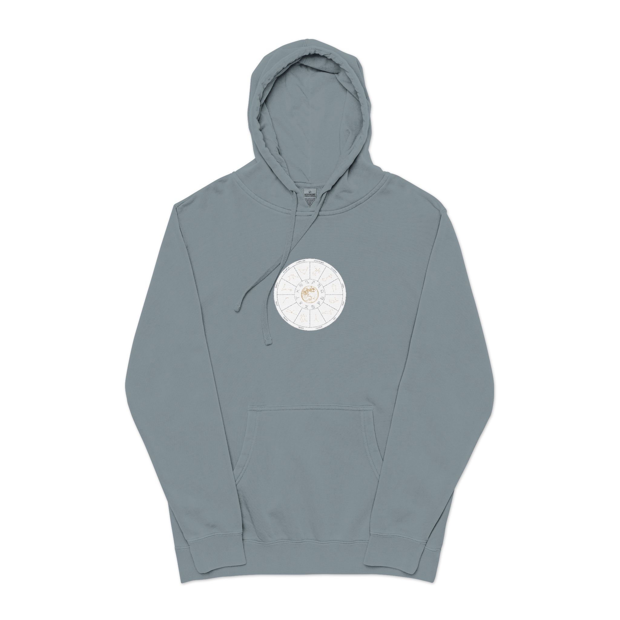 Zodiac Unisex Pigment Dyed Hoodie Embroidery - Image 21