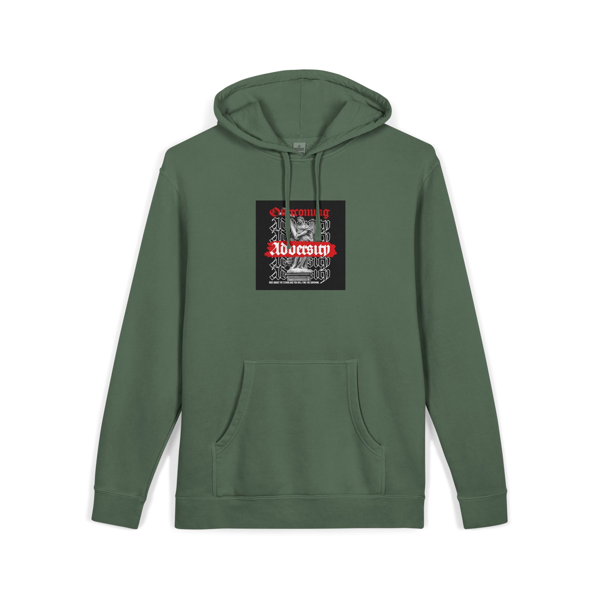 Vector Streetwear Overcoming Illustration Design Unisex Pigment Dyed Hoodie Embroidery - Image 15