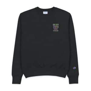 Intimidate Punk Skull Gang Mafia Series Character Mens Champion Crewneck Sweatshirt