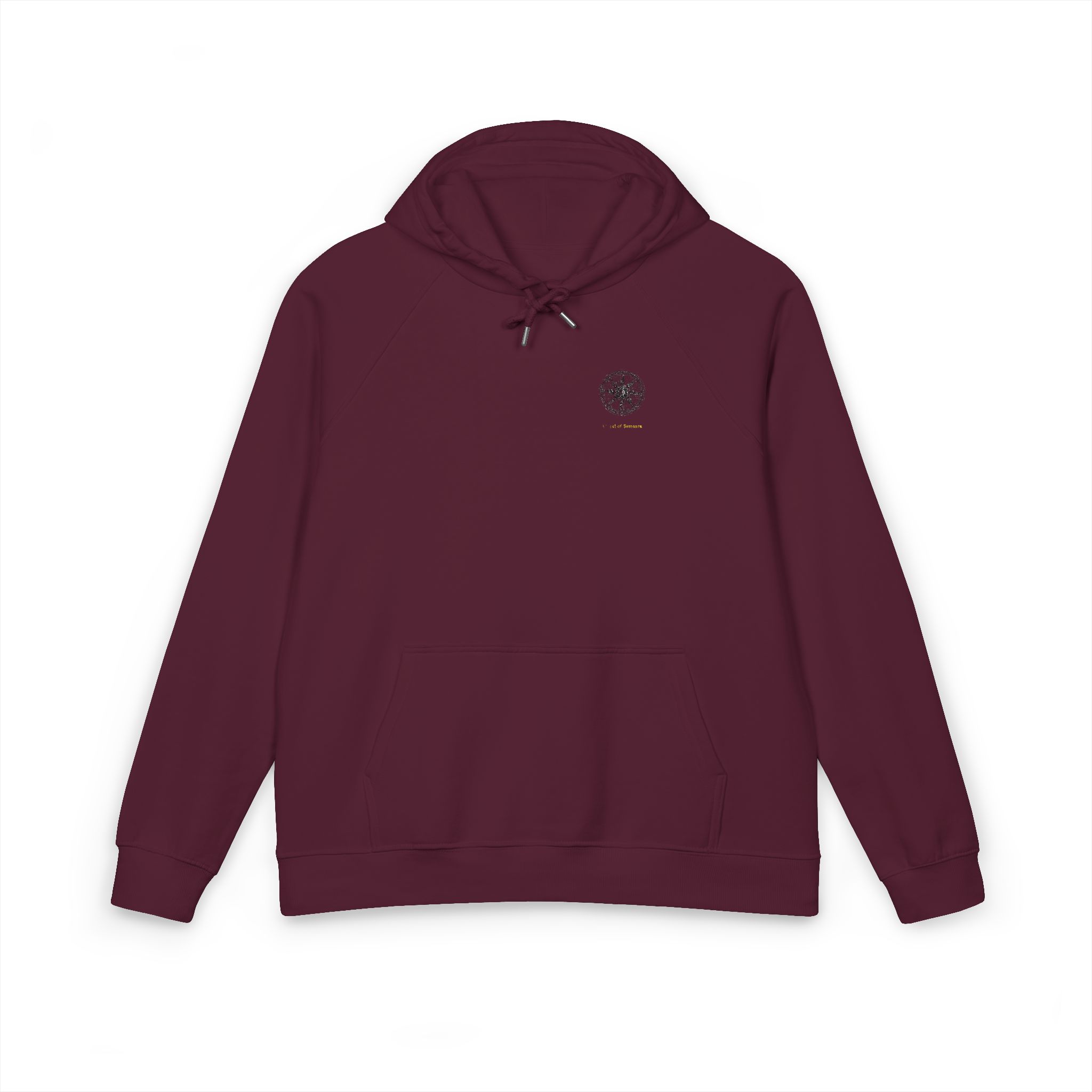 Wheel of Samsara Unisex Eco Raglan Hoodie Embroidery - Image 21