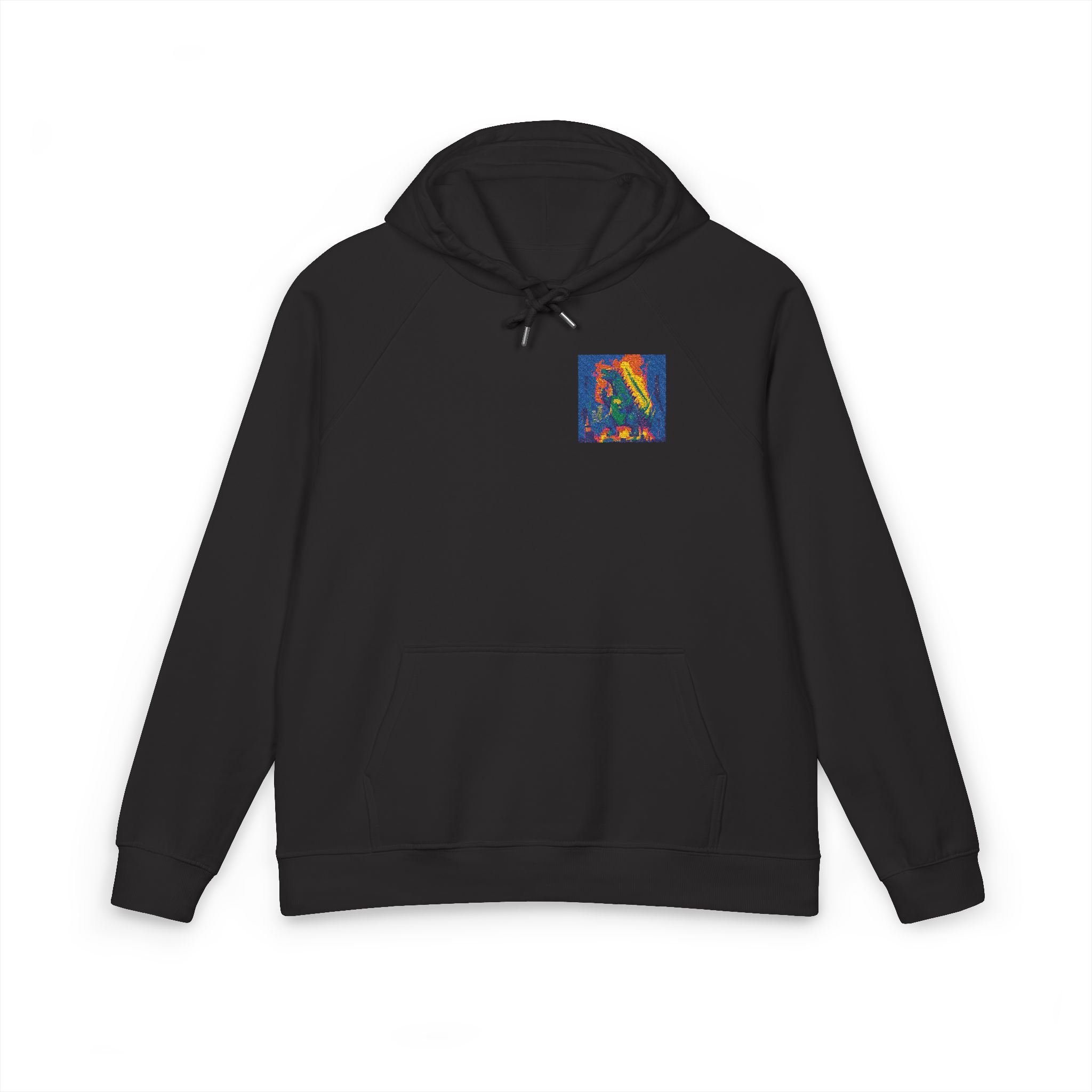 Godzilla Unisex Eco Raglan Hoodie Embroidery - Image 17