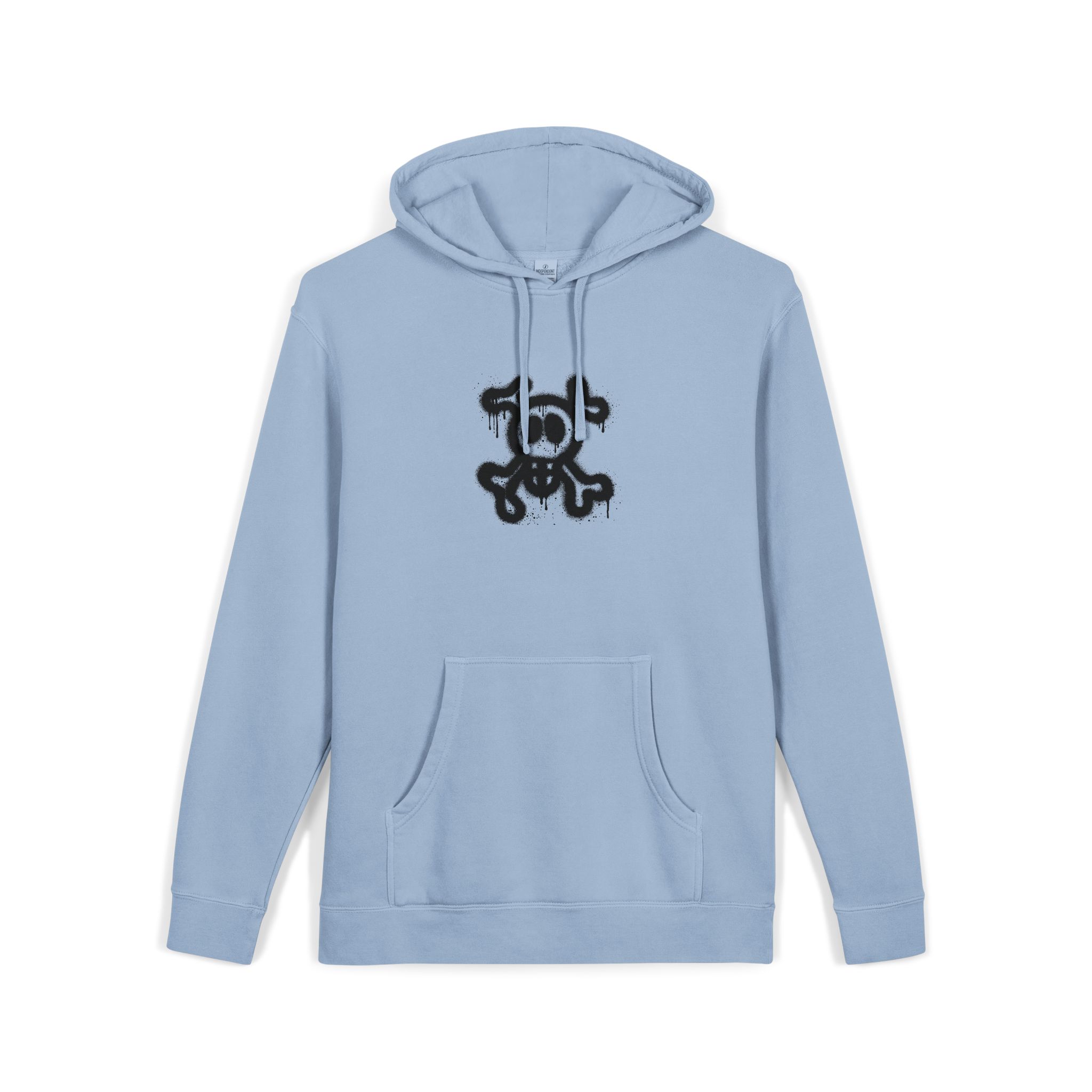 Spray Painted Graffiti Skull Sprayed Graffiti Skull Icon With Spray Black White Unisex Pigment Dyed Hoodie Embroidery - Image 19
