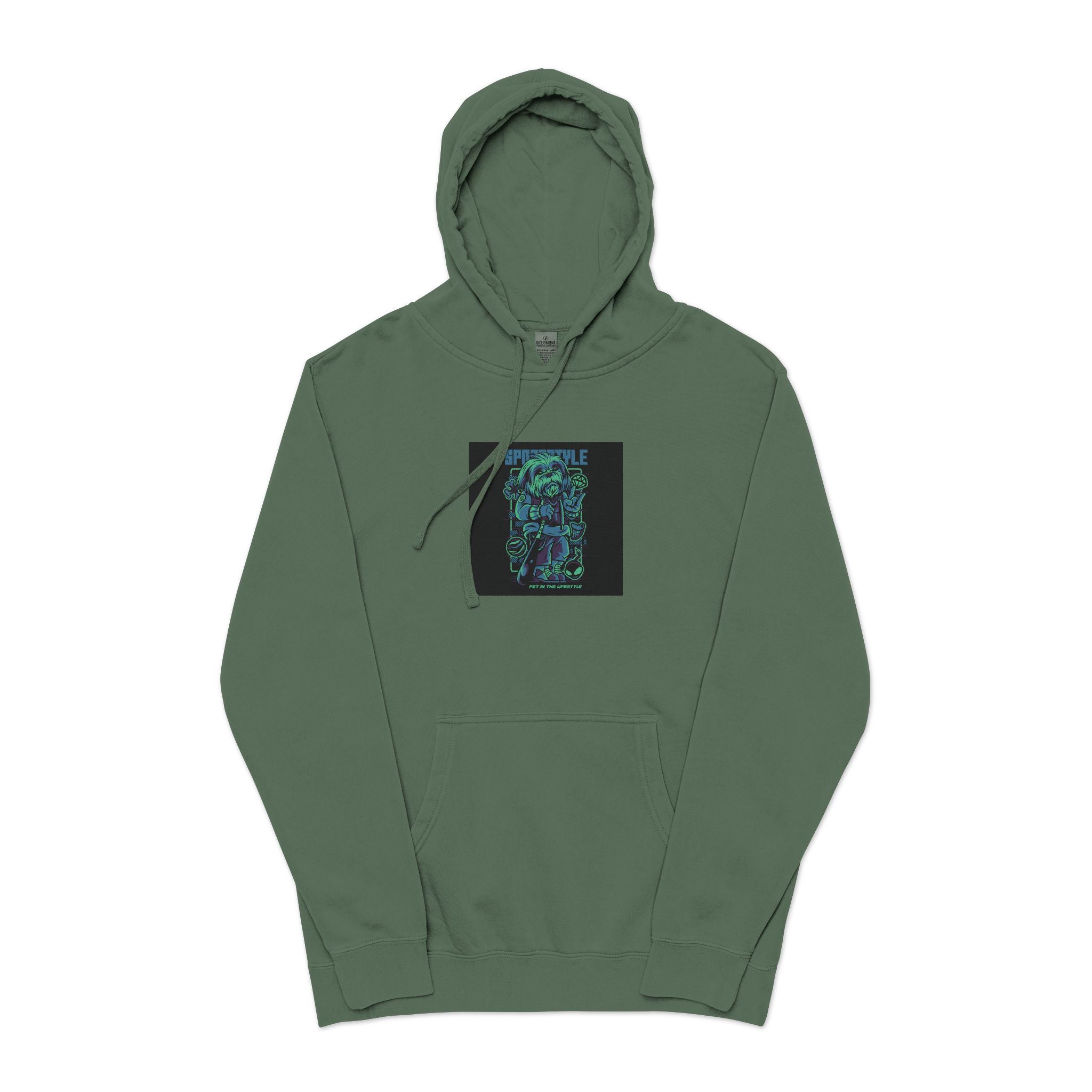 Sportstyle Unisex Pigment Dyed Hoodie Embroidery - Image 13