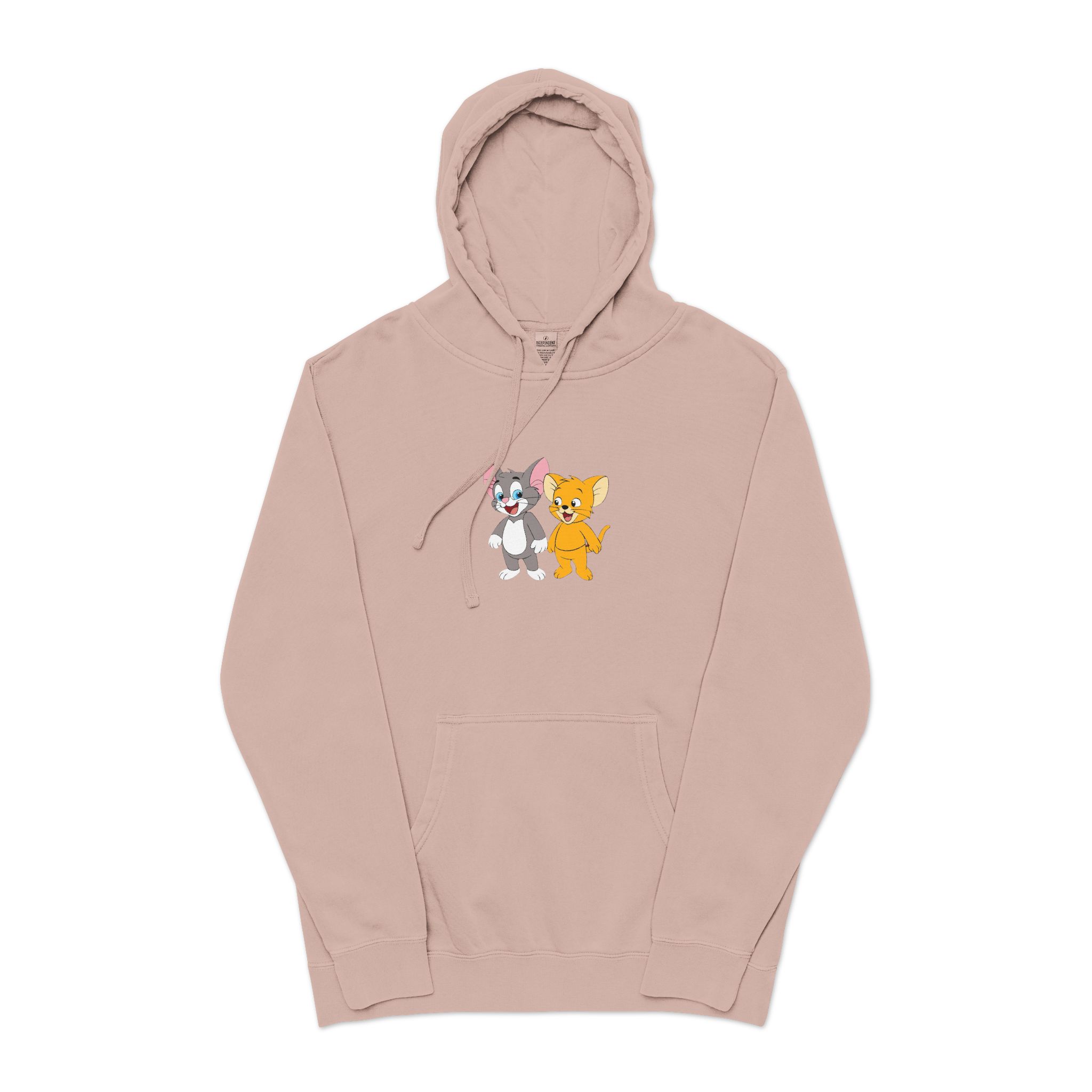 Tom and Jerry Unisex Pigment Dyed Hoodie Embroidery