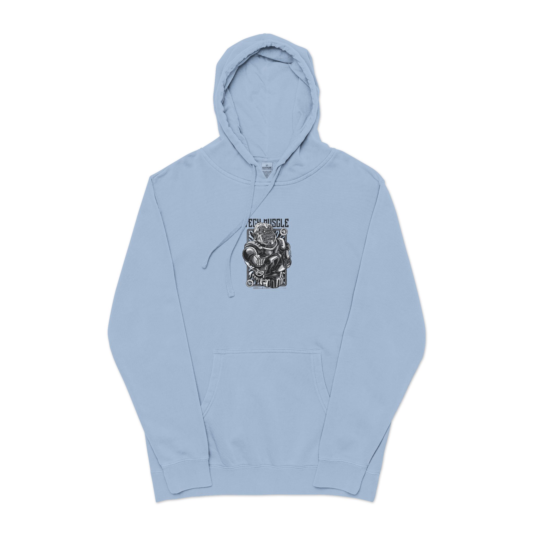 Tech Muscle Unisex Pigment Dyed Hoodie Embroidery - Image 17