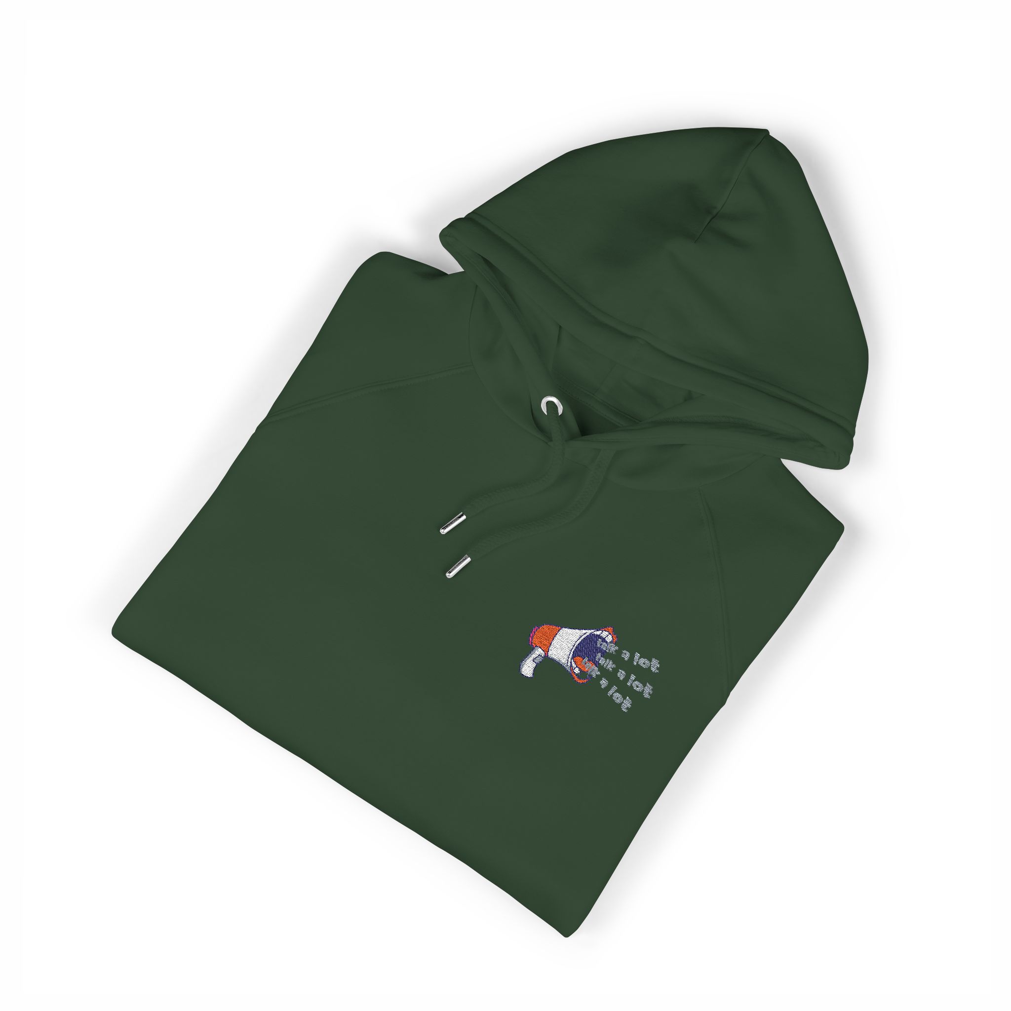 Talk A Lot Unisex Eco Raglan Hoodie Embroidery - Image 15