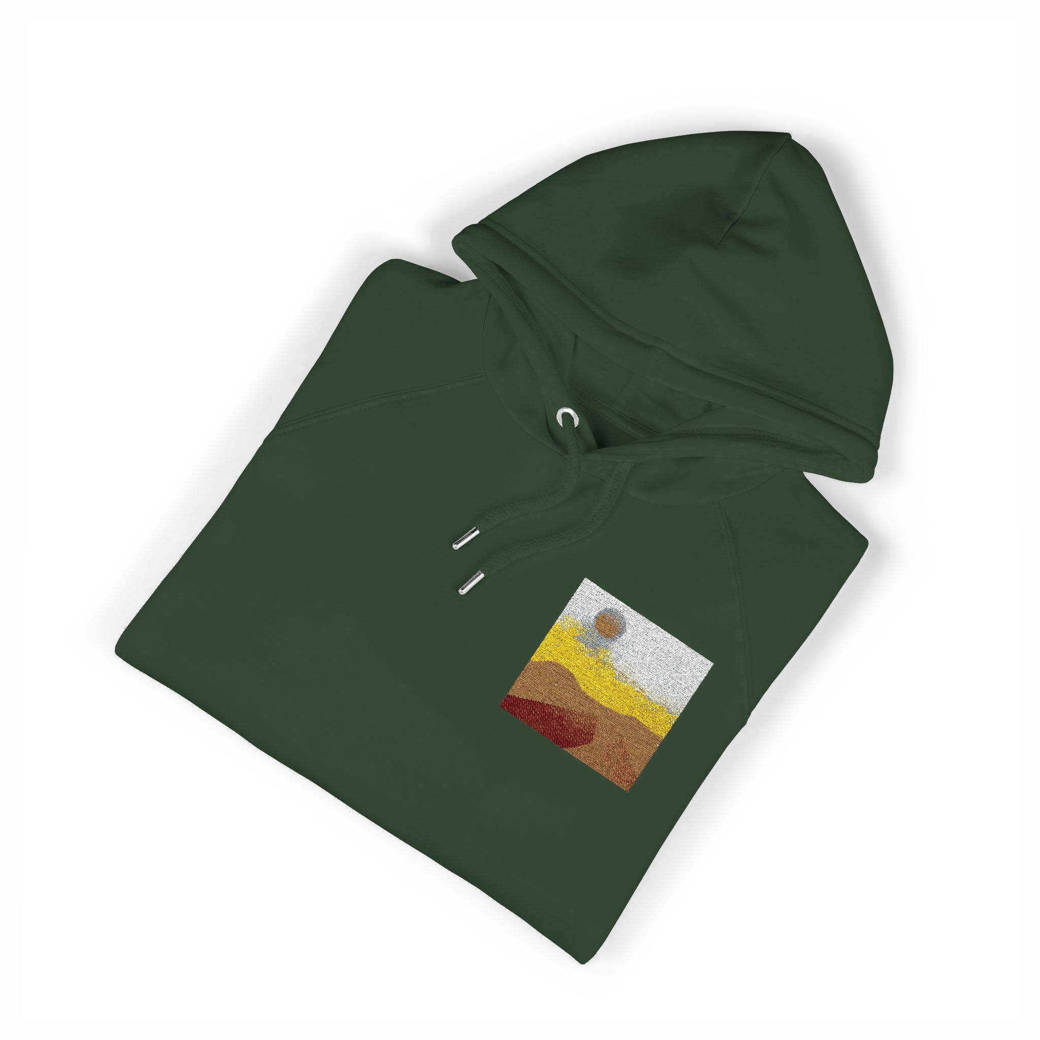 Dreamy Motivational Card Template Social Media Landscape Unisex Eco Raglan Hoodie Embroidery - Image 15