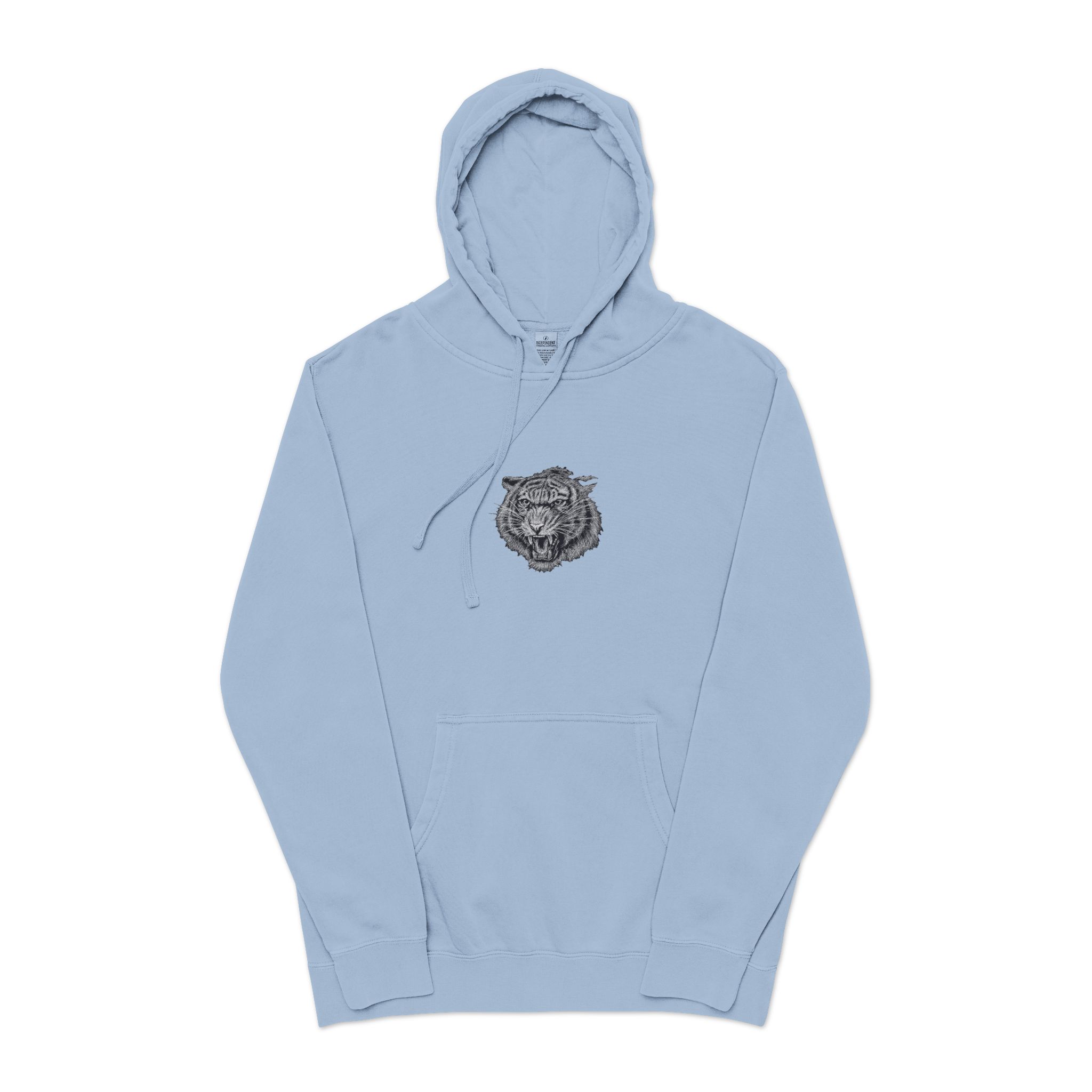 Tiger Copia Unisex Pigment Dyed Hoodie Embroidery - Image 17