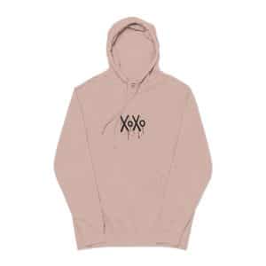 Xoxo Unisex Pigment Dyed Hoodie Embroidery