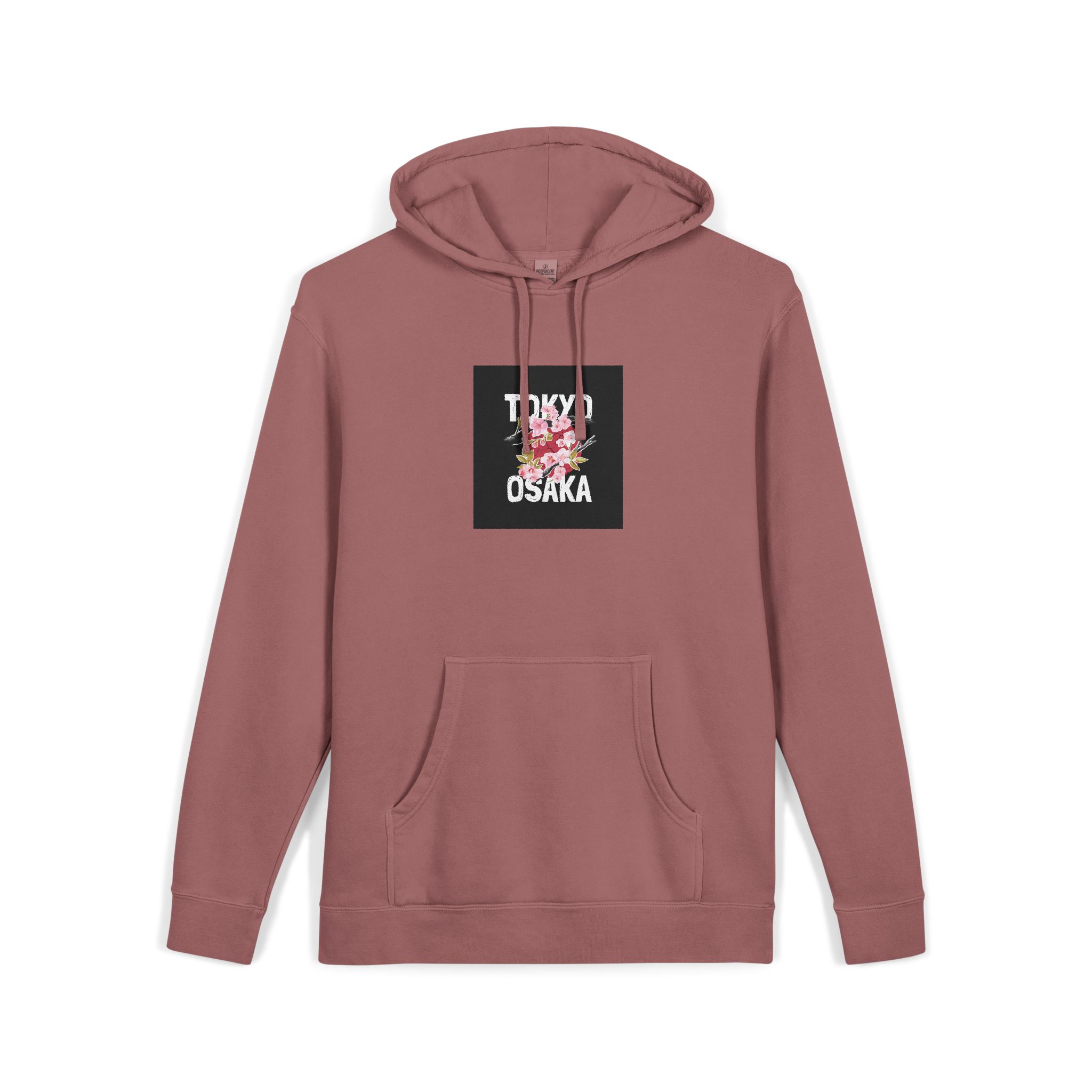 Tokyo Osaka Unisex Pigment Dyed Hoodie Embroidery - Image 31