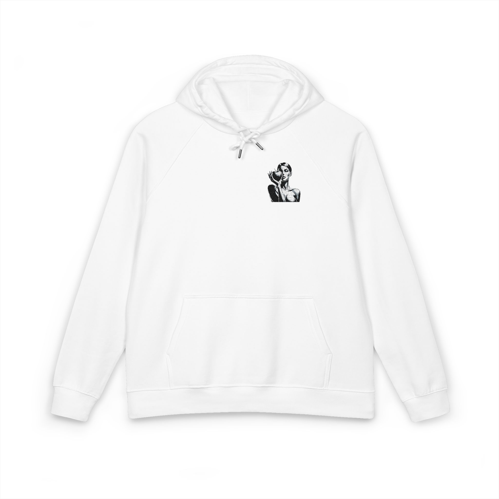 Woman Apple 181409 Unisex Eco Raglan Hoodie Embroidery