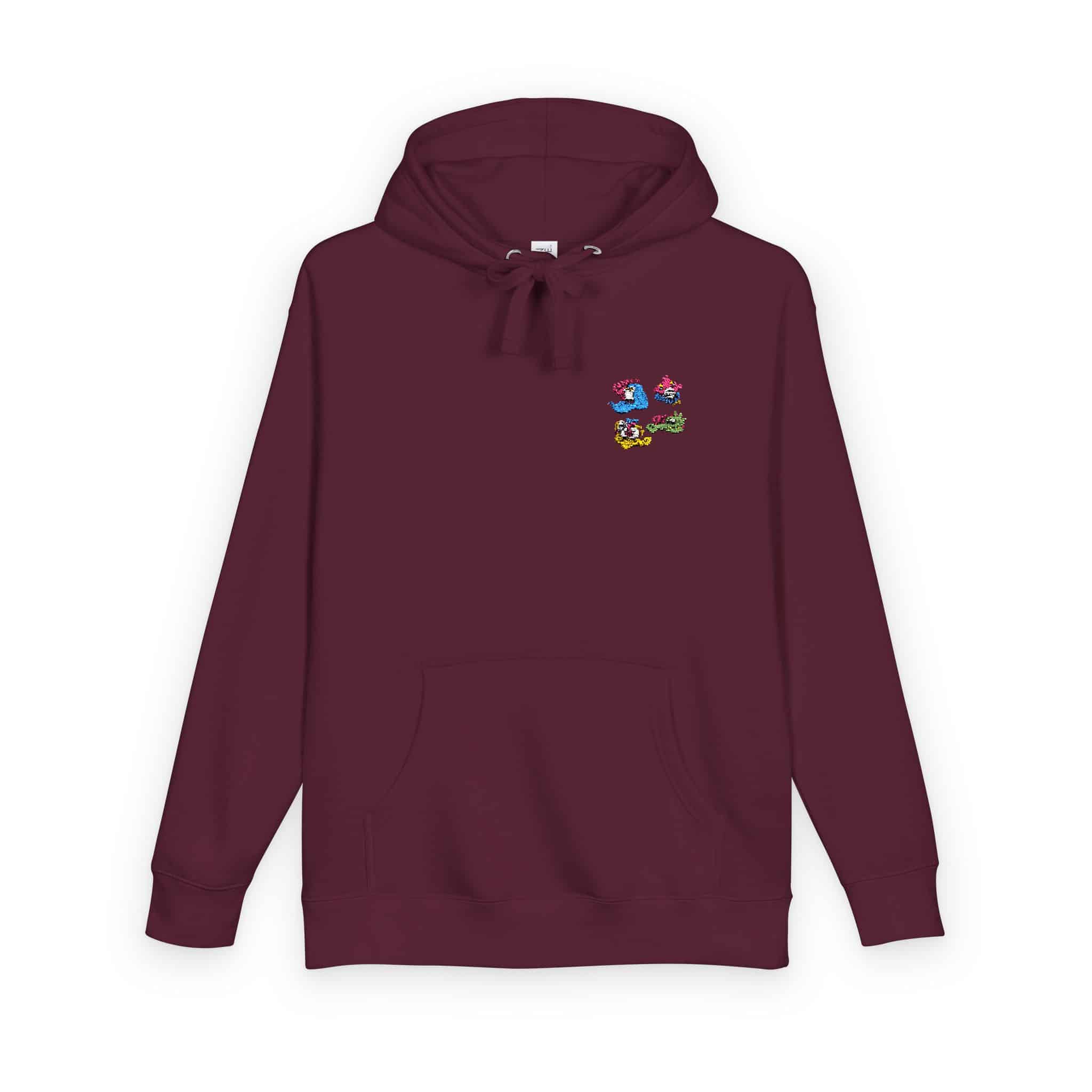 Collection Funny Hand Drawn Stickers Unisex Fleece Hoodie - Image 30