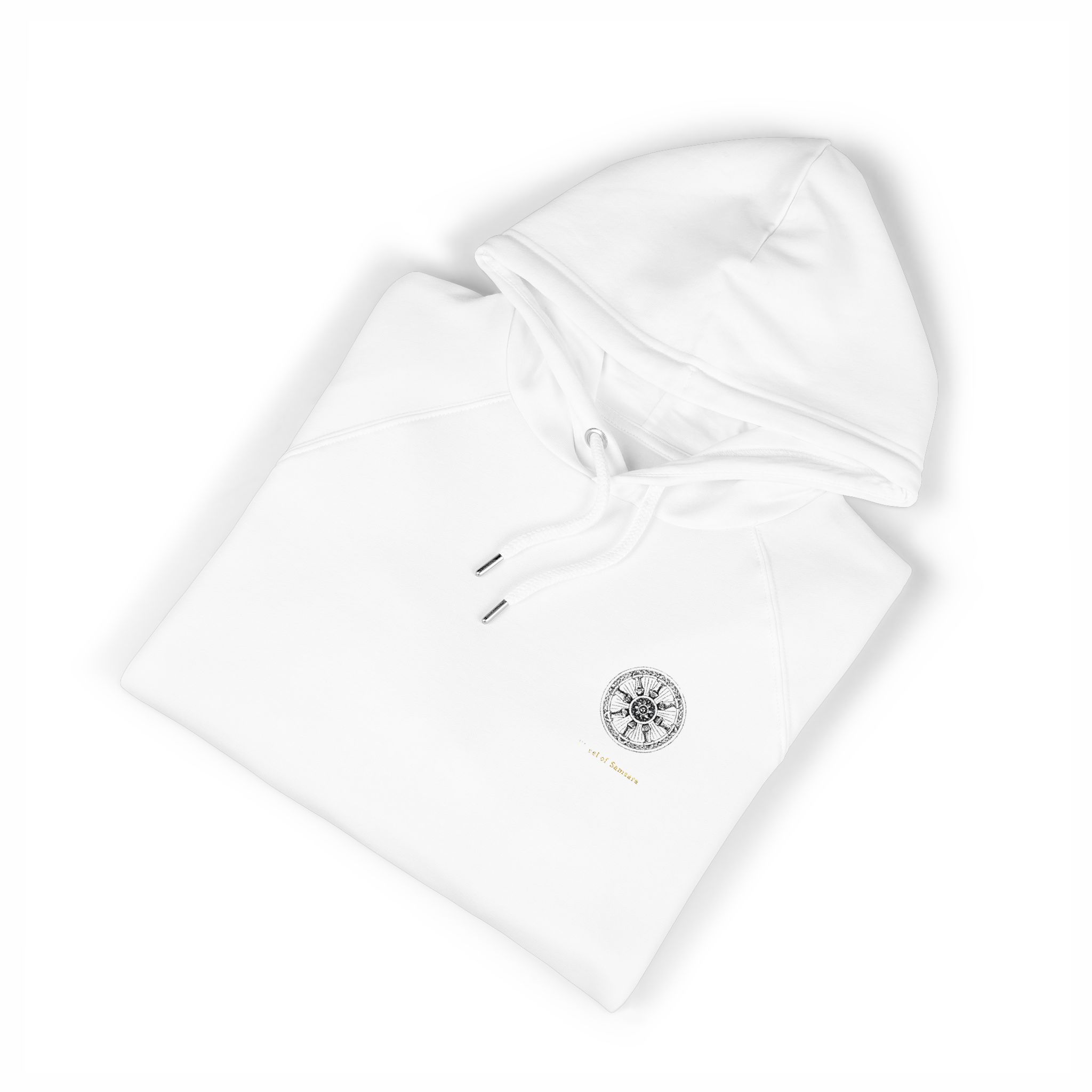 Wheel of Samsara Unisex Eco Raglan Hoodie Embroidery - Image 3