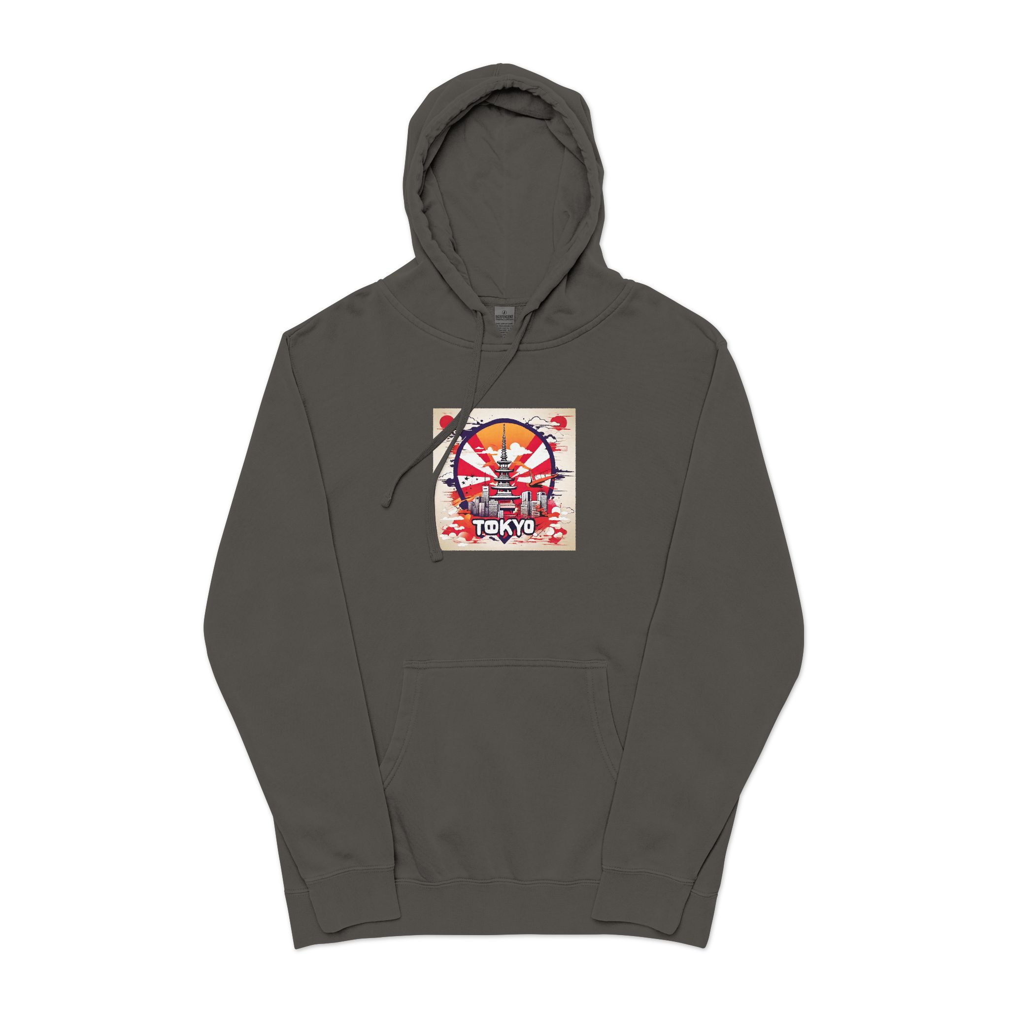 Tokyo V1 Unisex Pigment Dyed Hoodie Embroidery - Image 25