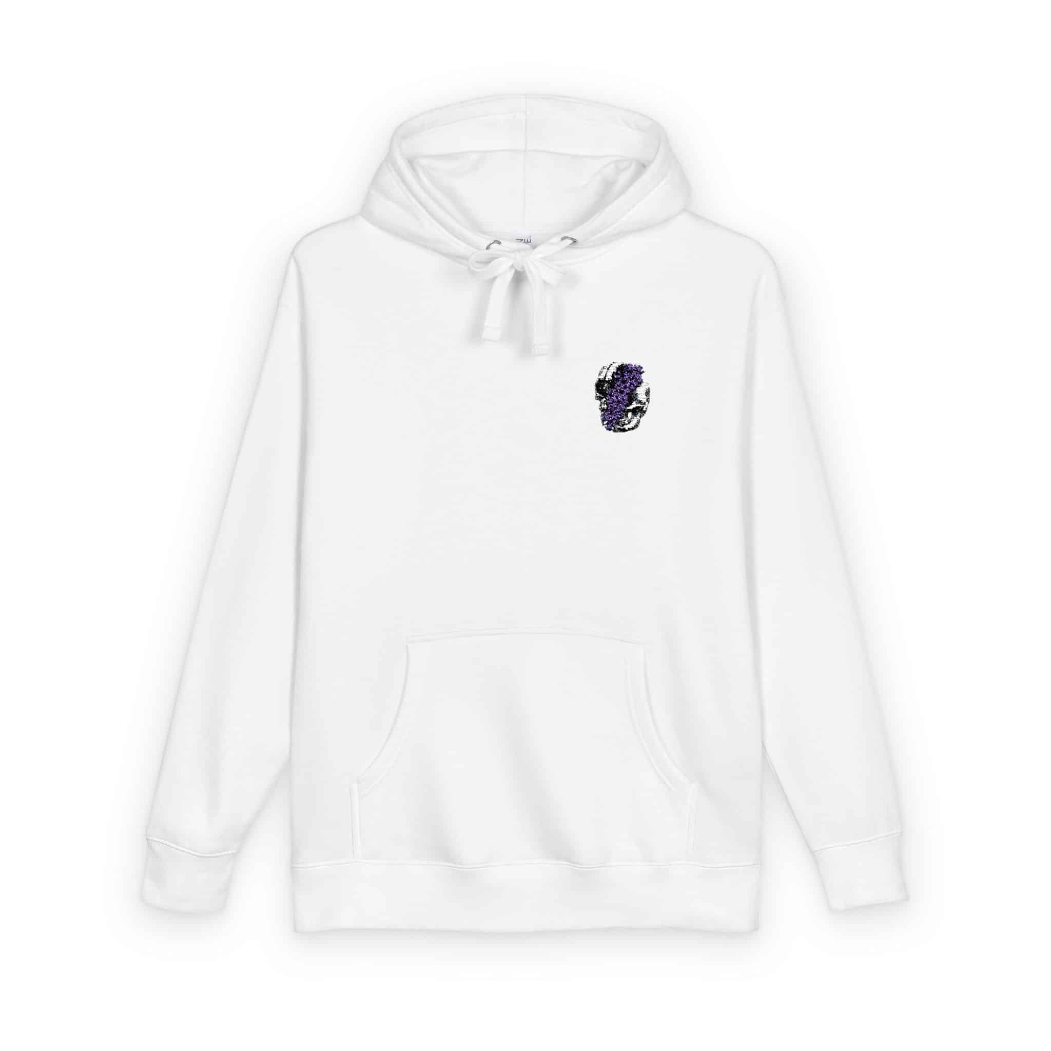 Ilustracion Floral Craneo Unisex Fleece Hoodie - Image 2