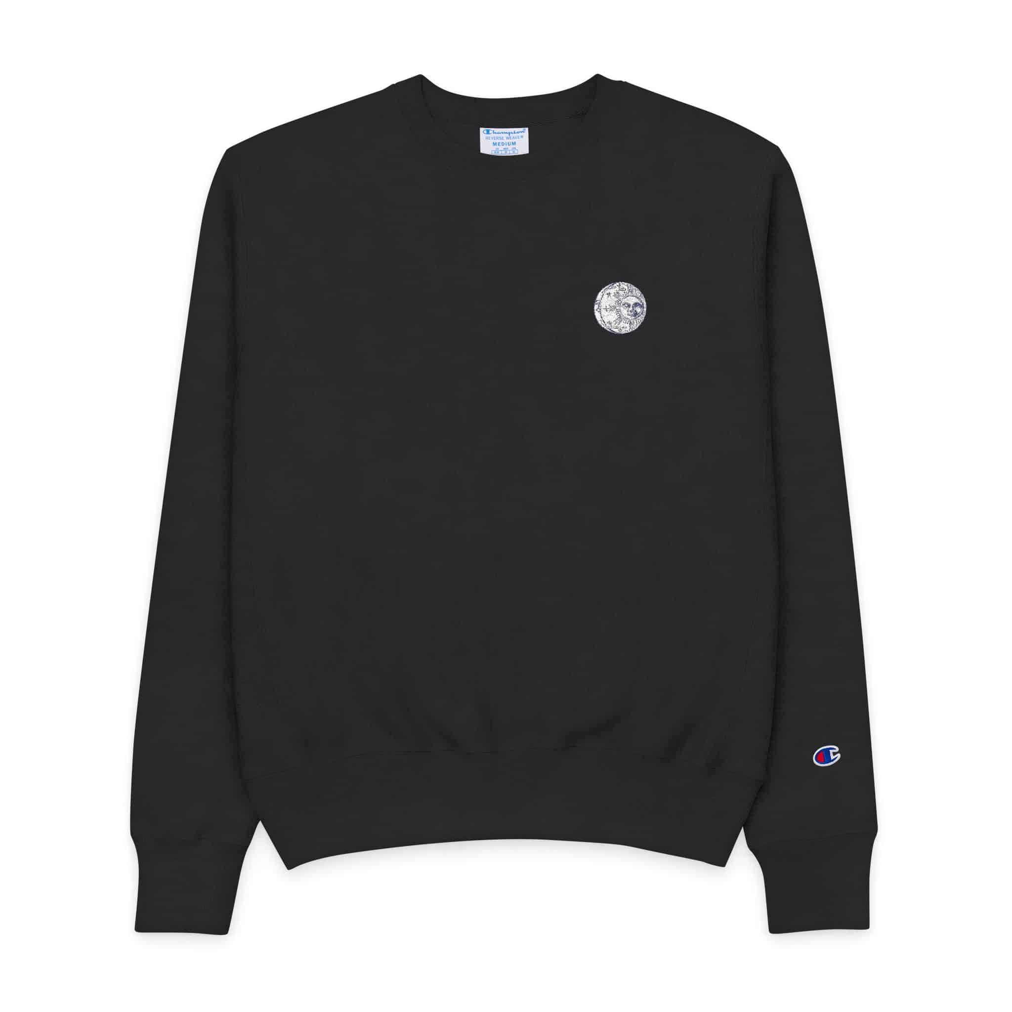 Sun Crescent Engraving Mens Champion Crewneck Sweatshirt