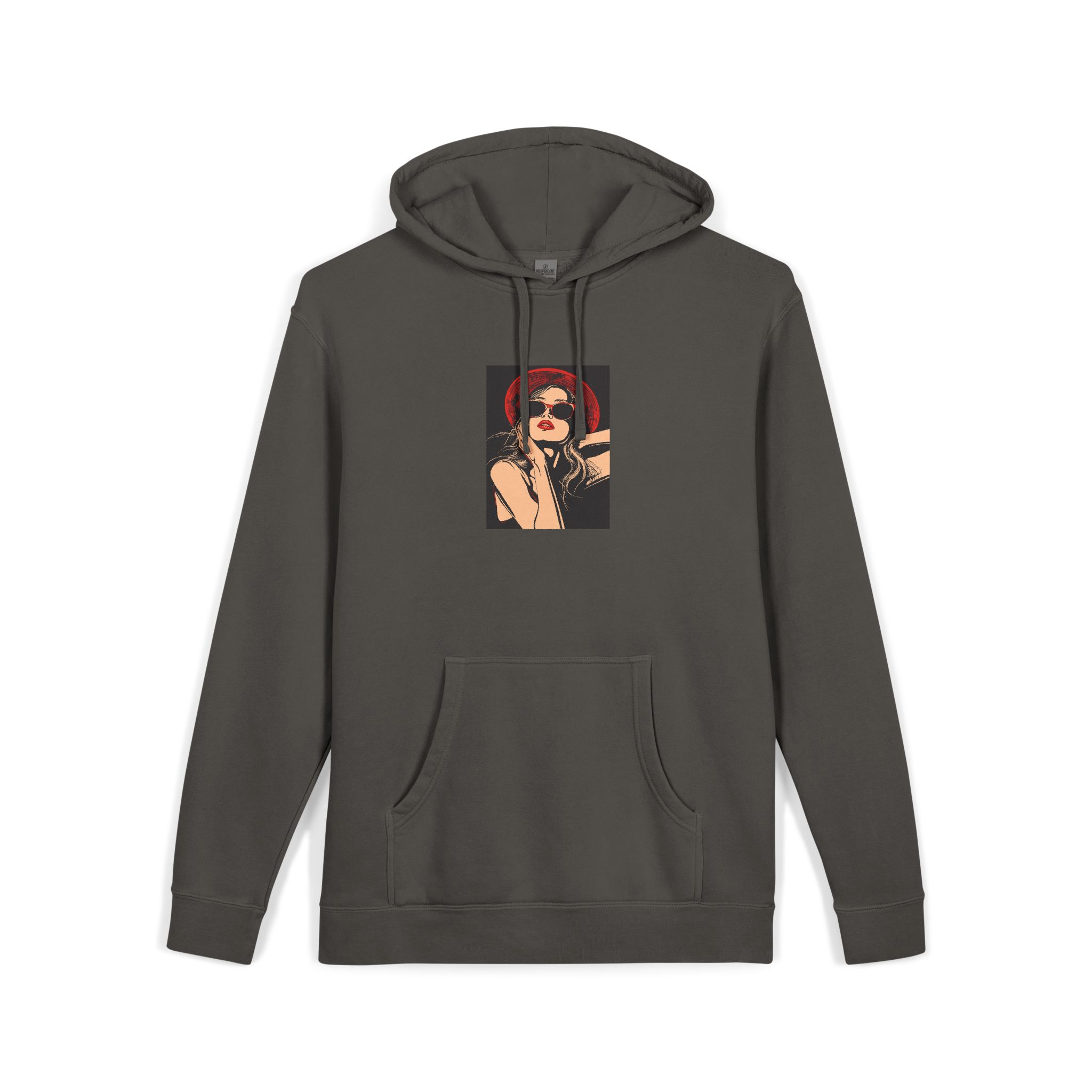 Woman With Sunglasses Unisex Pigment Dyed Hoodie Embroidery - Image 27