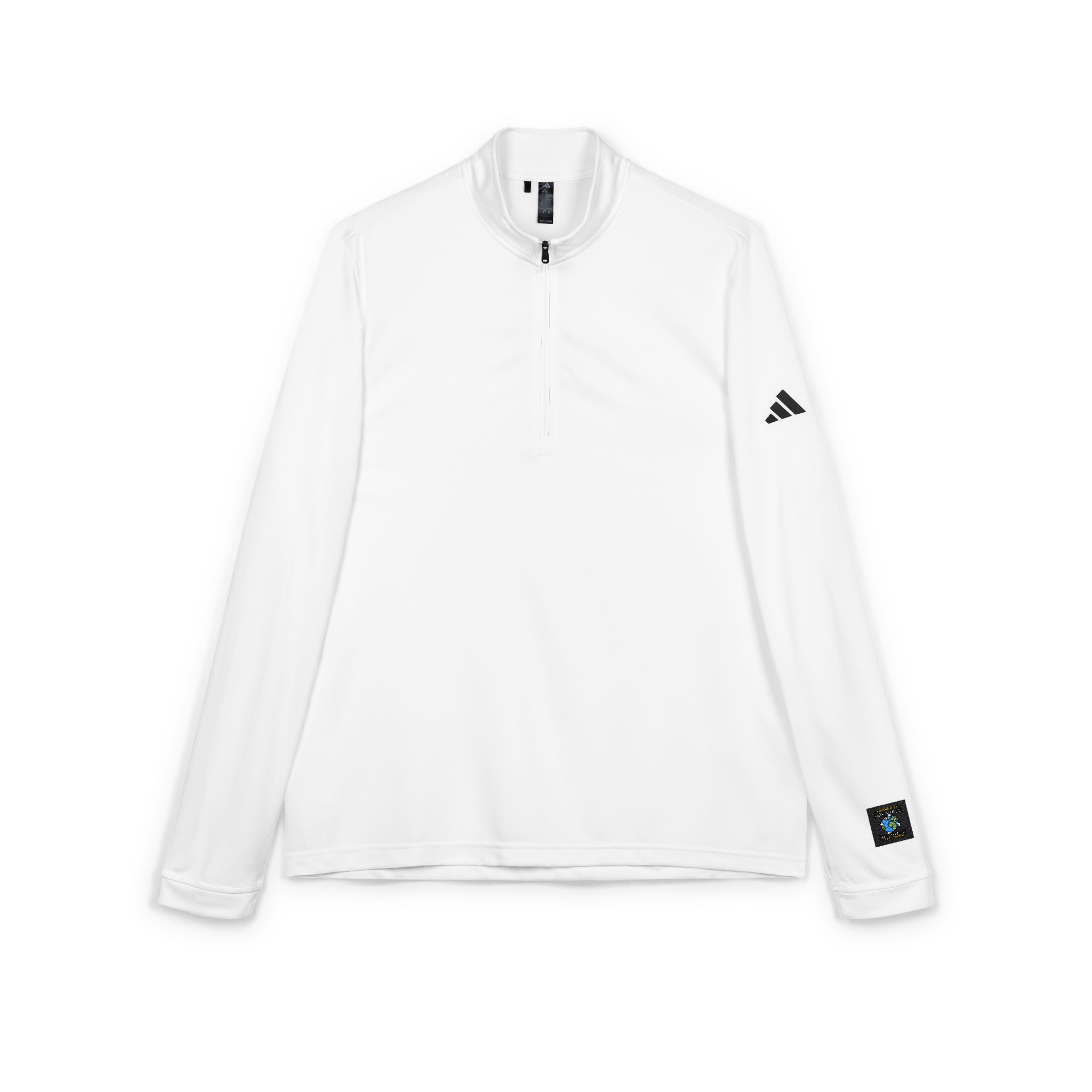 Earthday Design Adidas Quarter Zip Pullover Embroidery - Image 3