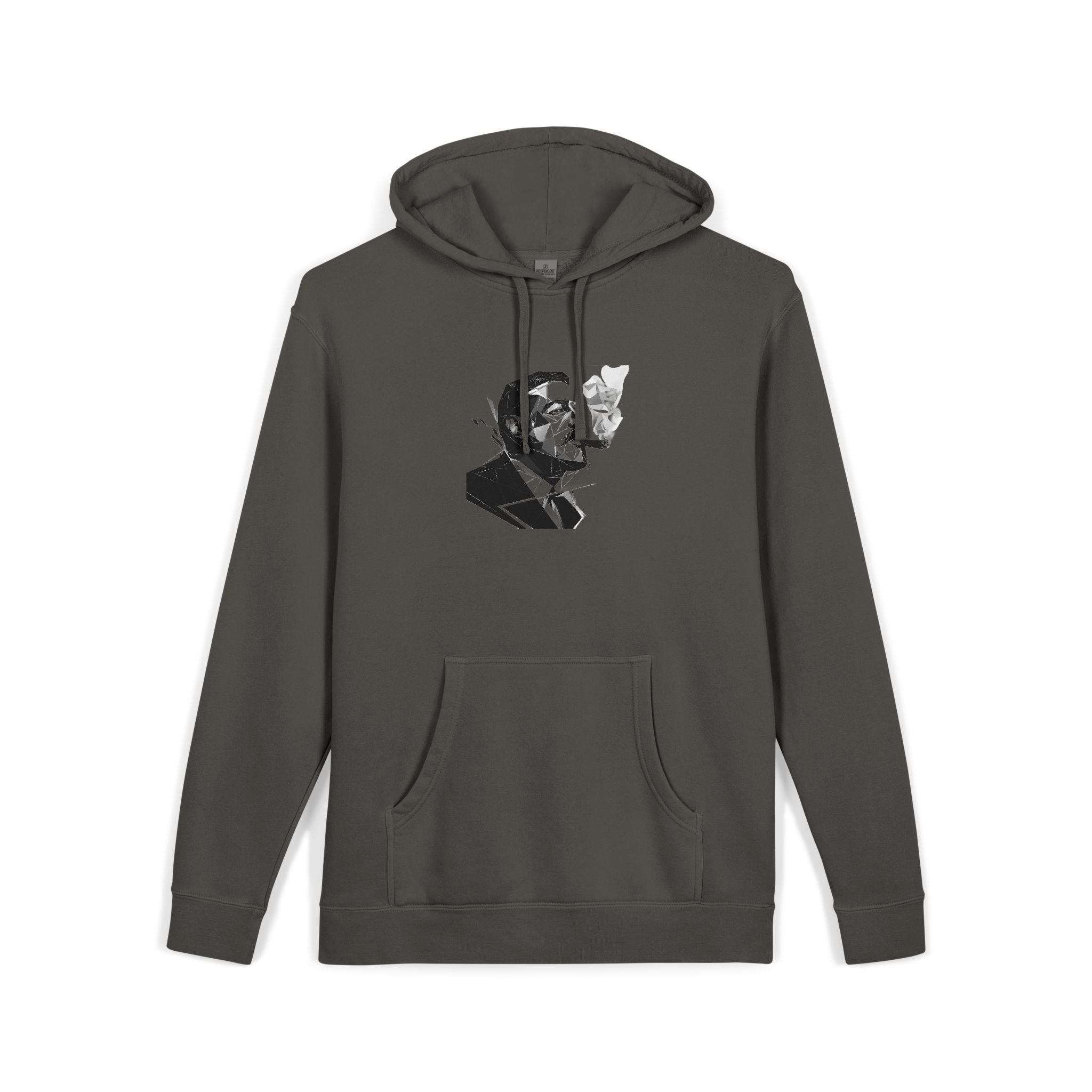 Smoking Man Unisex Pigment Dyed Hoodie Embroidery - Image 27