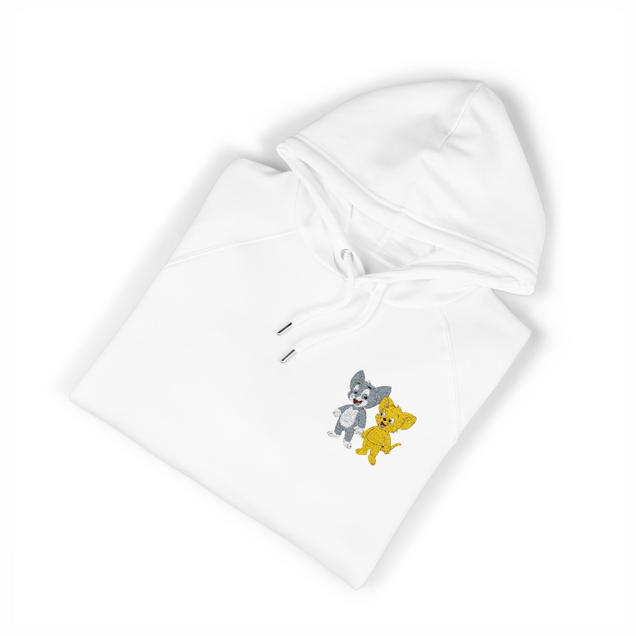 Tom and Jerry Unisex Eco Raglan Hoodie Embroidery - Image 3