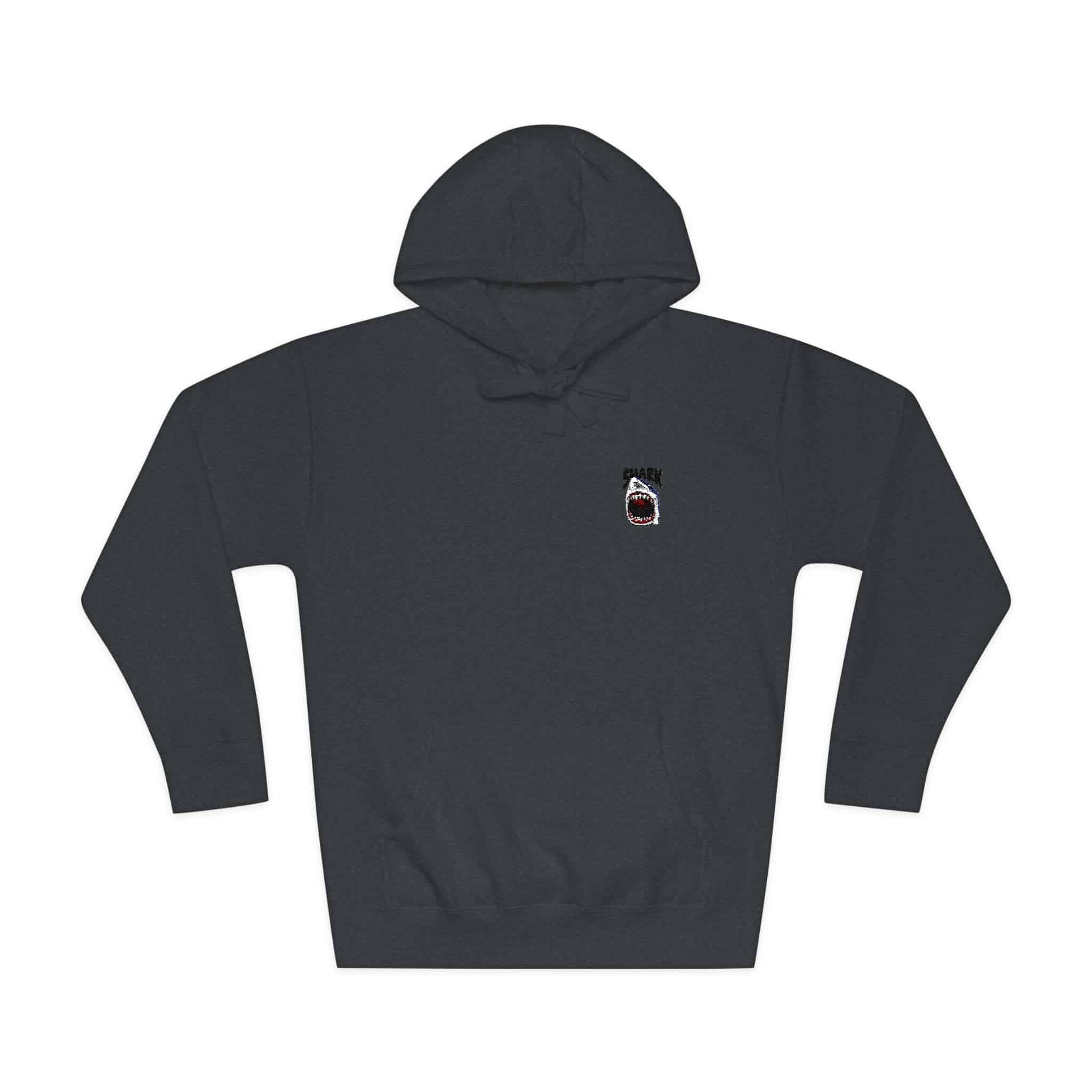 Wild Shark Illustration With Sharp Teeth Unisex Fleece Hoodie - Image 25