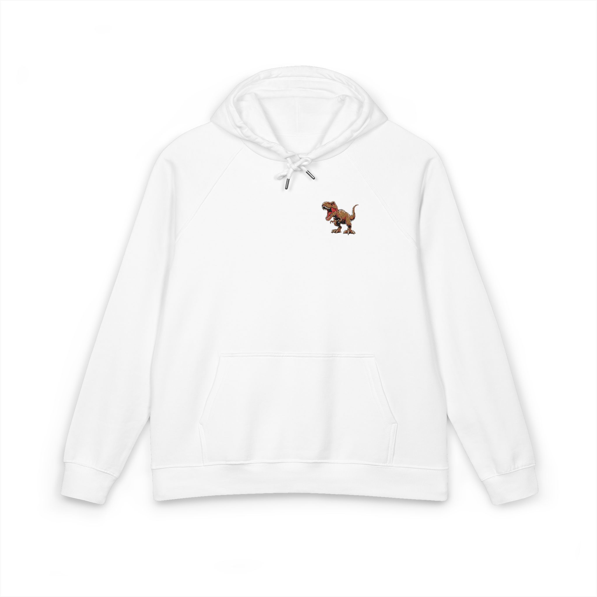T Rex 1 Unisex Eco Raglan Hoodie Embroidery