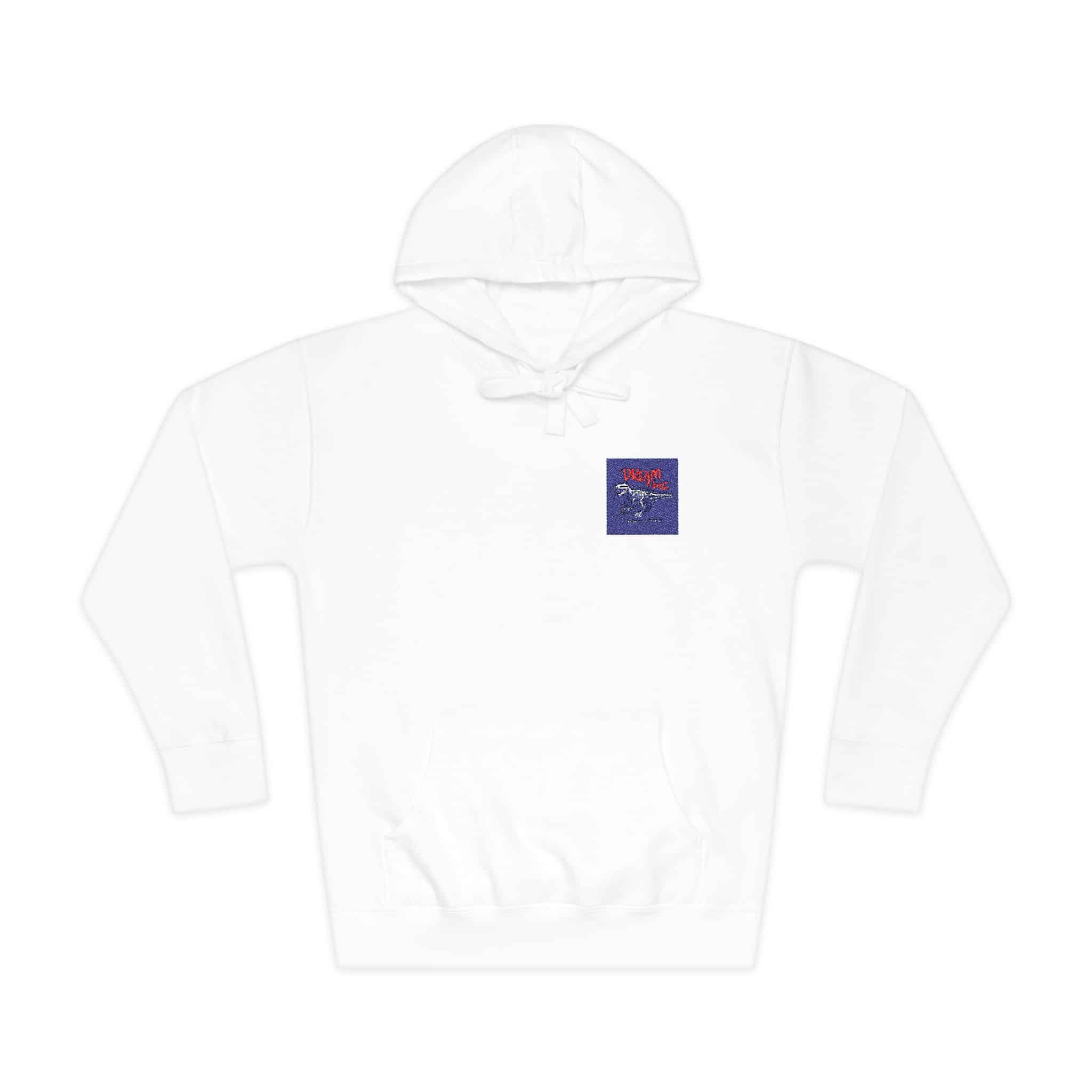 Dream Big Slogan With Cartoon Dinosaur Skeleton Vector Illustration Unisex Fleece Hoodie