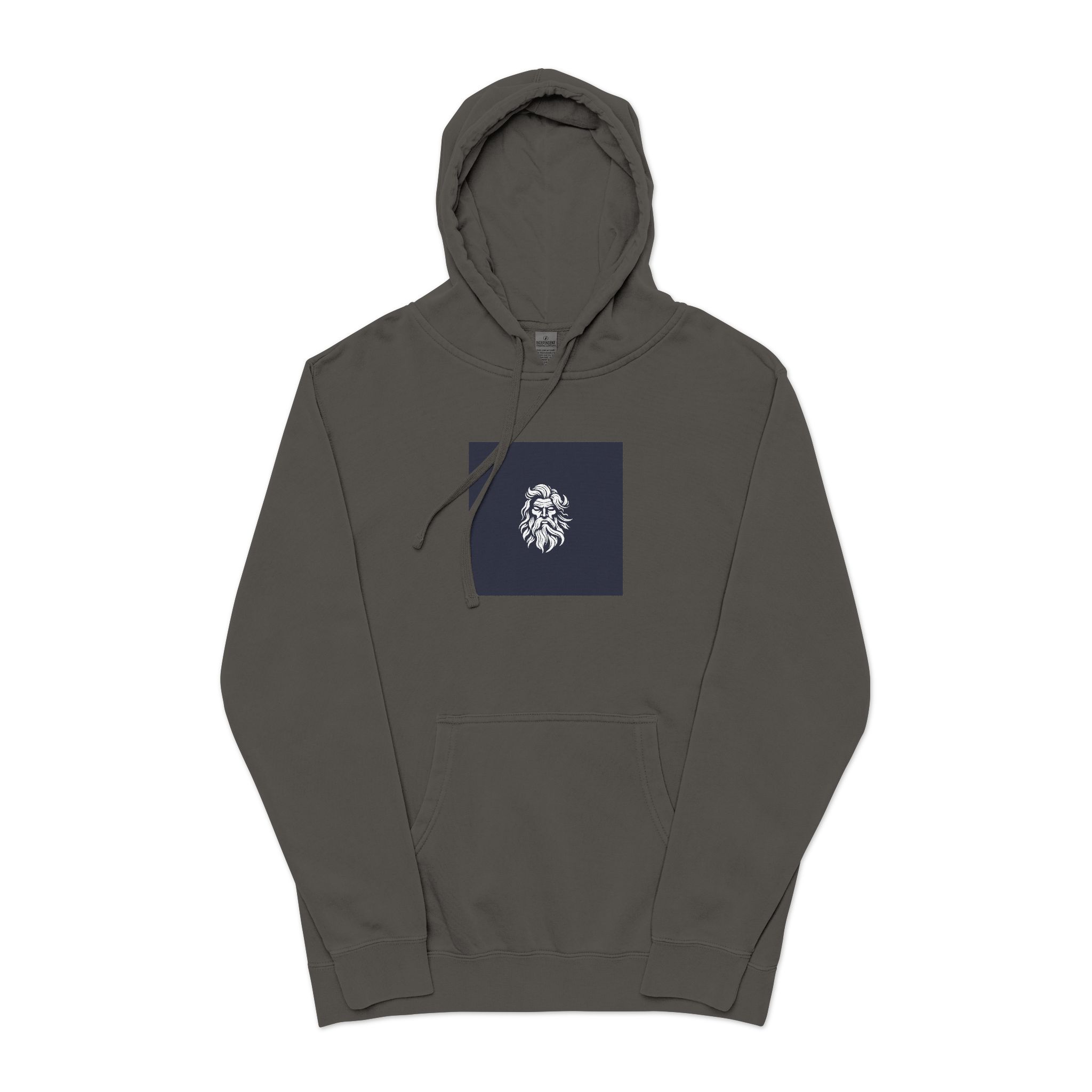 Zeus Logo Design Vector Illustration Unisex Pigment Dyed Hoodie Embroidery - Image 25