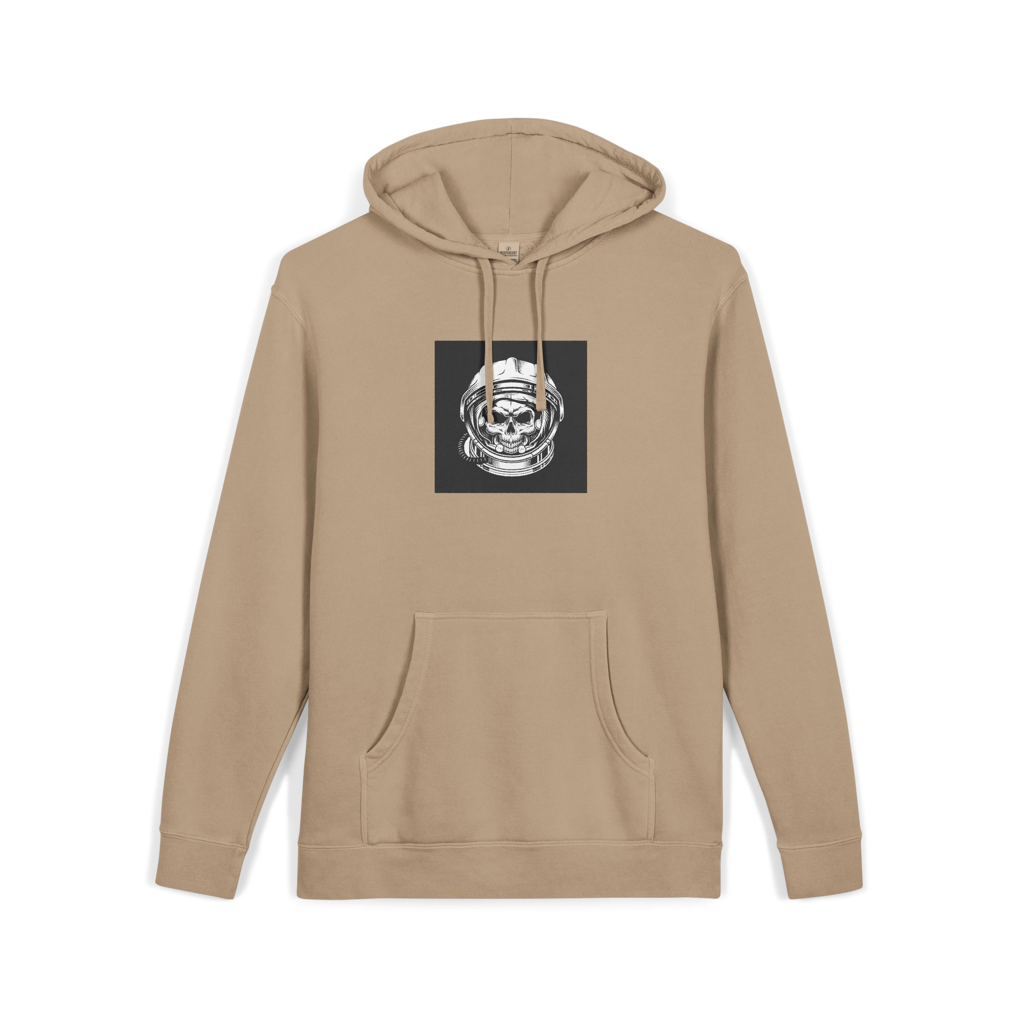 Vintage Astronaut Skull In Space Helmet Unisex Pigment Dyed Hoodie Embroidery - Image 7