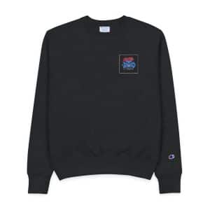 Gothic Sign With Grunge Skull Grunge Vintage Design T Shirts Mens Champion Crewneck Sweatshirt