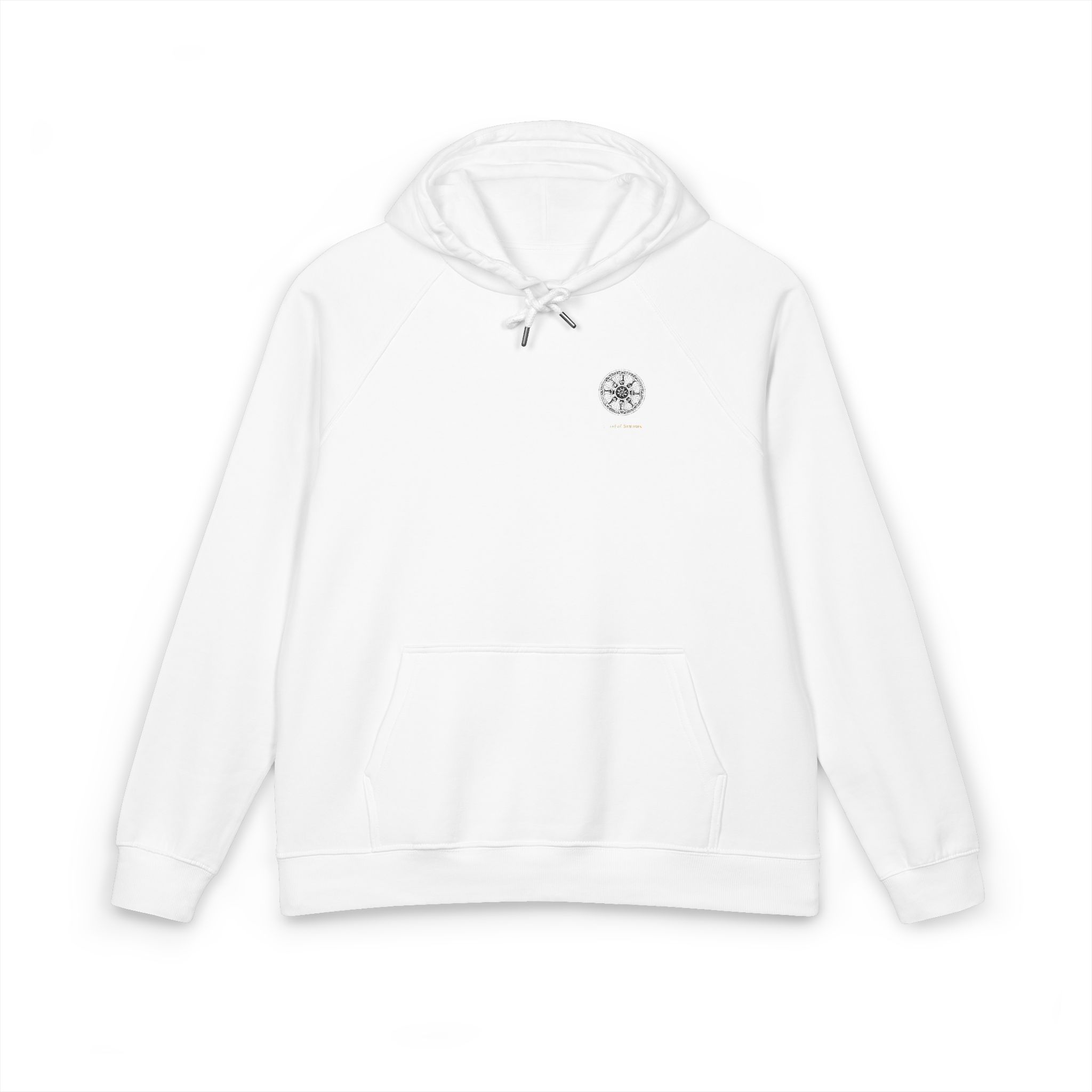 Wheel of Samsara Unisex Eco Raglan Hoodie Embroidery