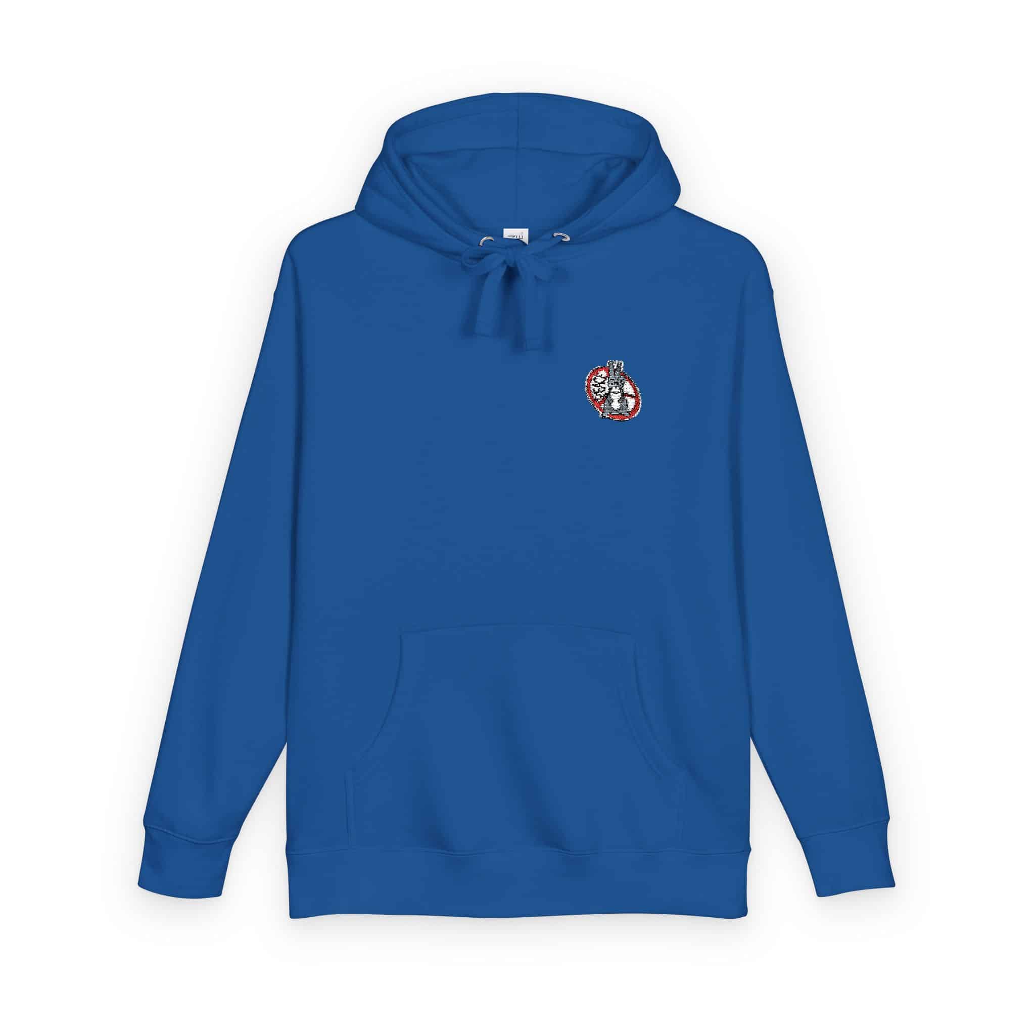 Peace Bunny Sticker Vector Cute Illustration Unisex Fleece Hoodie - Image 18