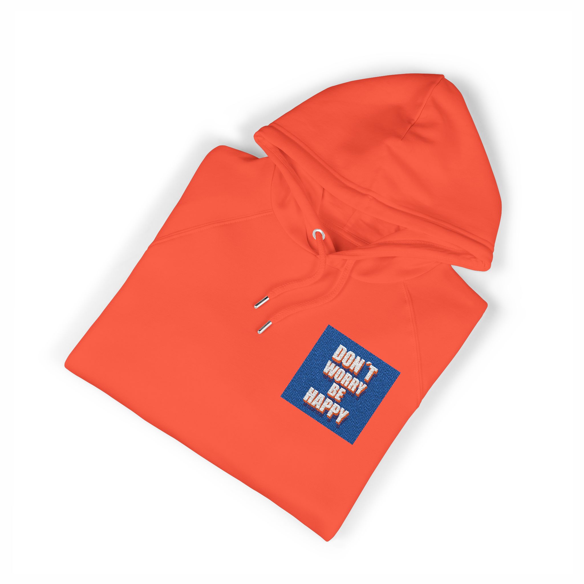 Dont Worry Be Happy 1 Unisex Eco Raglan Hoodie Embroidery - Image 7