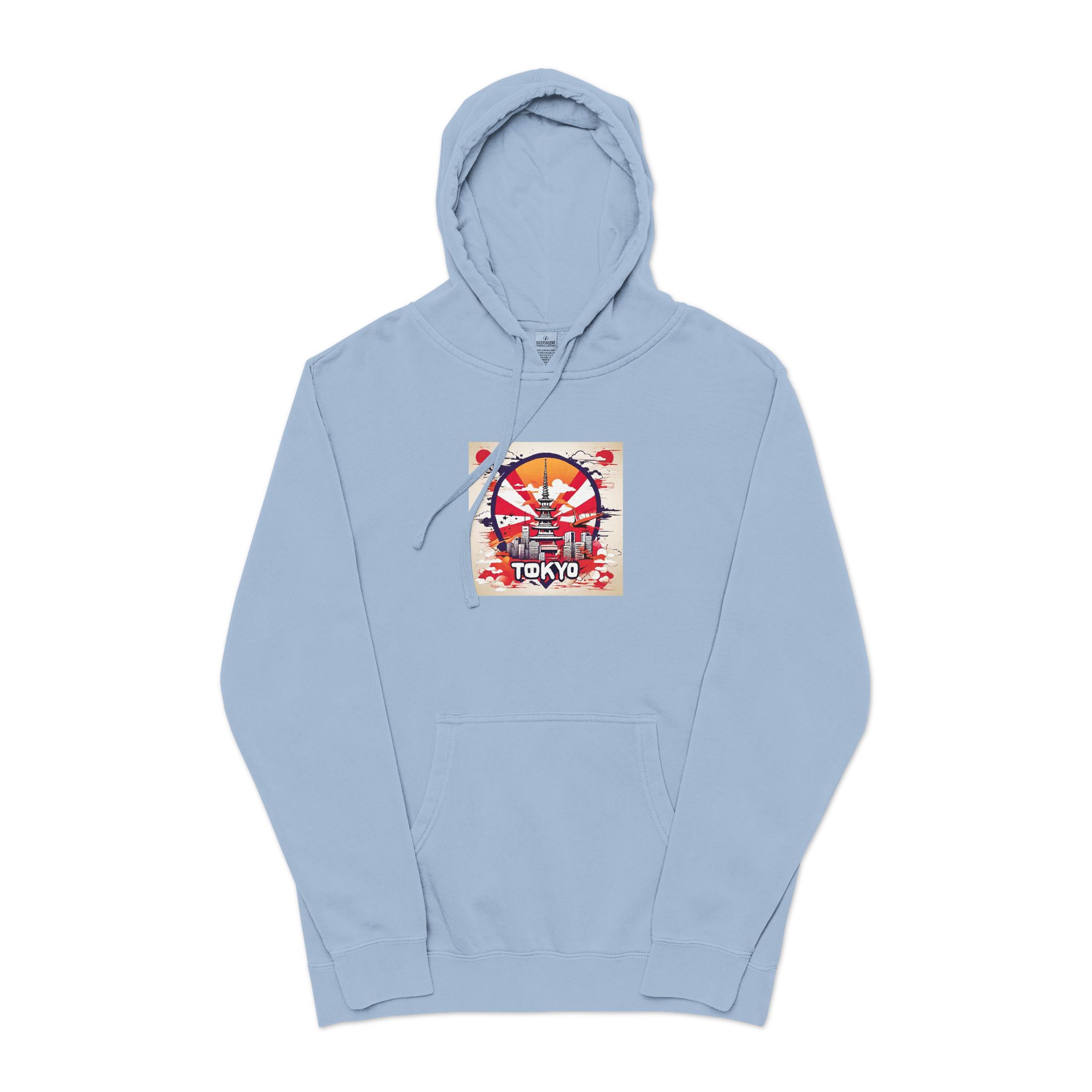 Tokyo V1 Unisex Pigment Dyed Hoodie Embroidery - Image 17