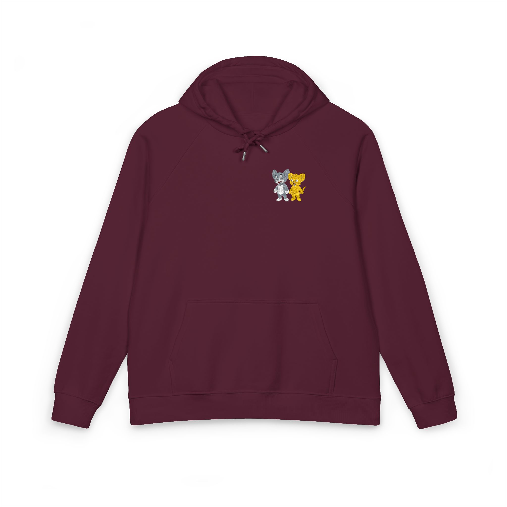 Tom and Jerry Unisex Eco Raglan Hoodie Embroidery - Image 21