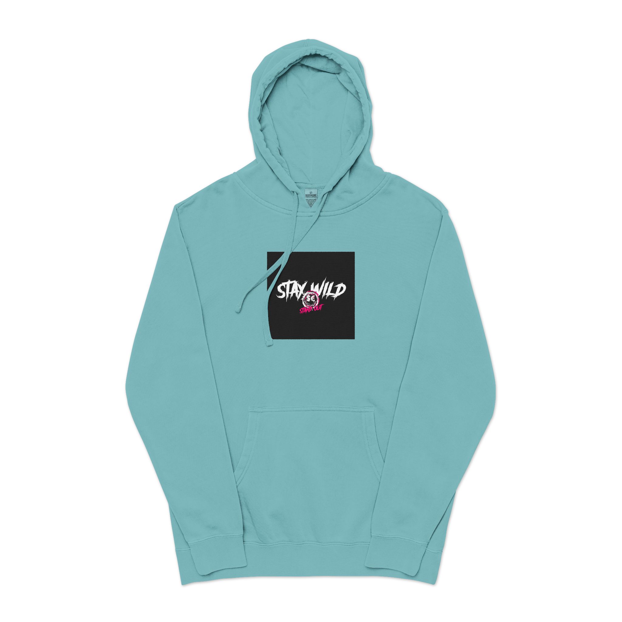Stay Wild Stand Out Unisex Pigment Dyed Hoodie Embroidery - Image 9