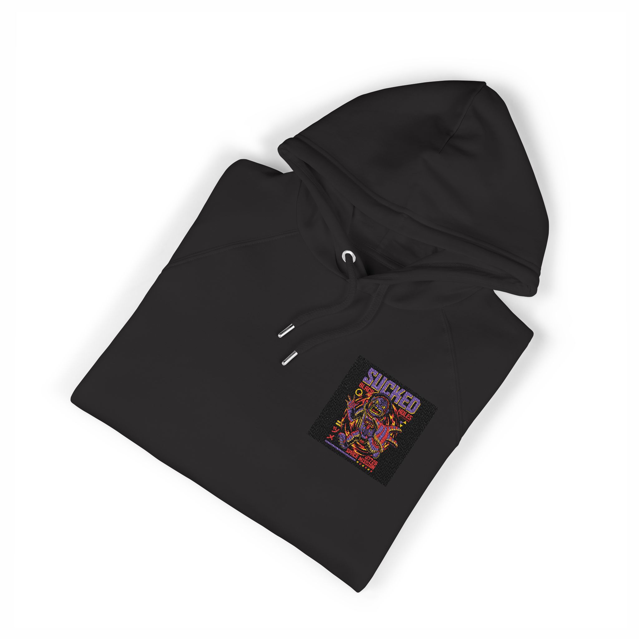 Sucked Black Holes Unisex Eco Raglan Hoodie Embroidery - Image 19