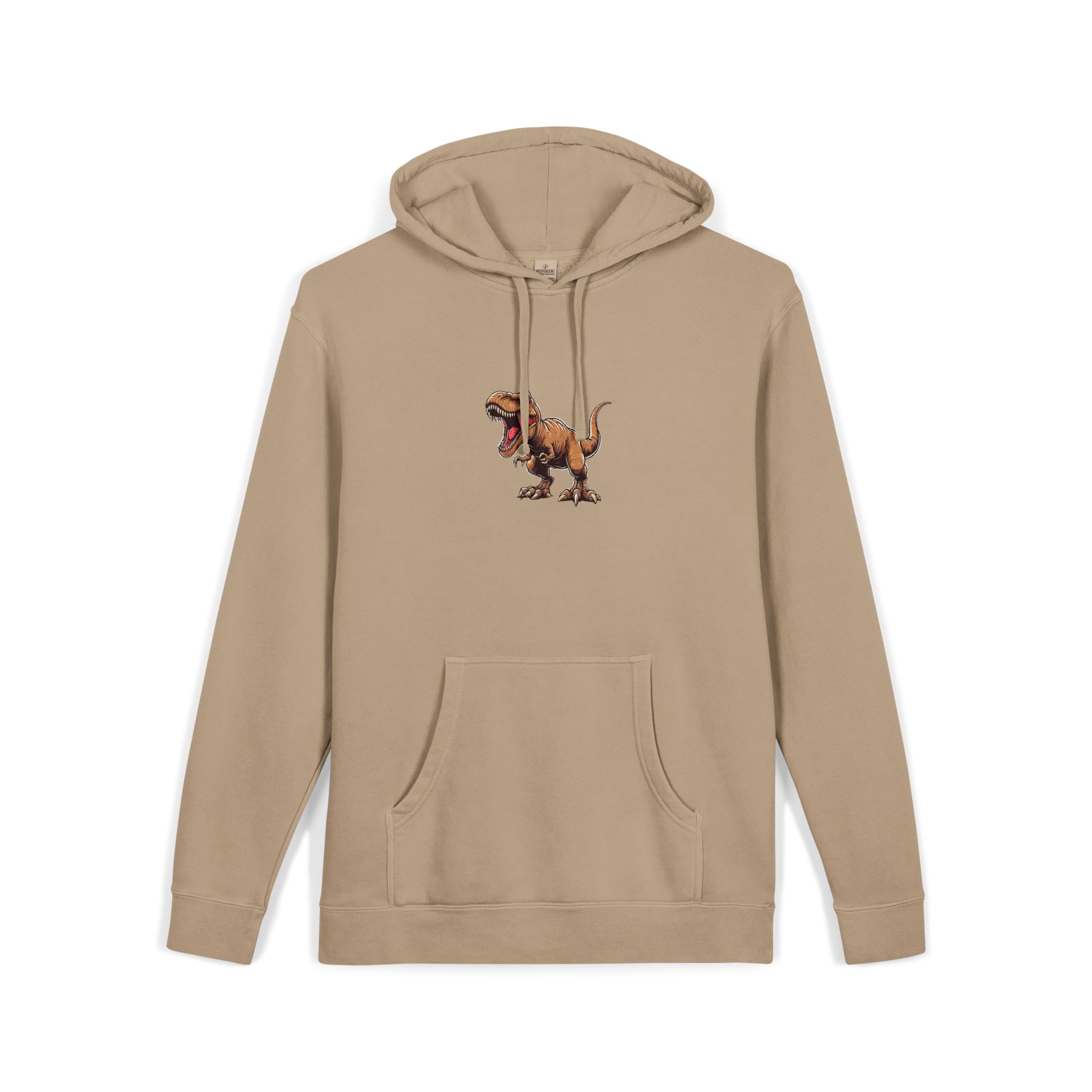 T Rex 1 Unisex Pigment Dyed Hoodie Embroidery - Image 7