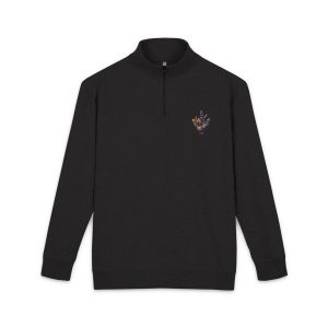 Colored Hand Unisex Fleece Pullover Embroidery