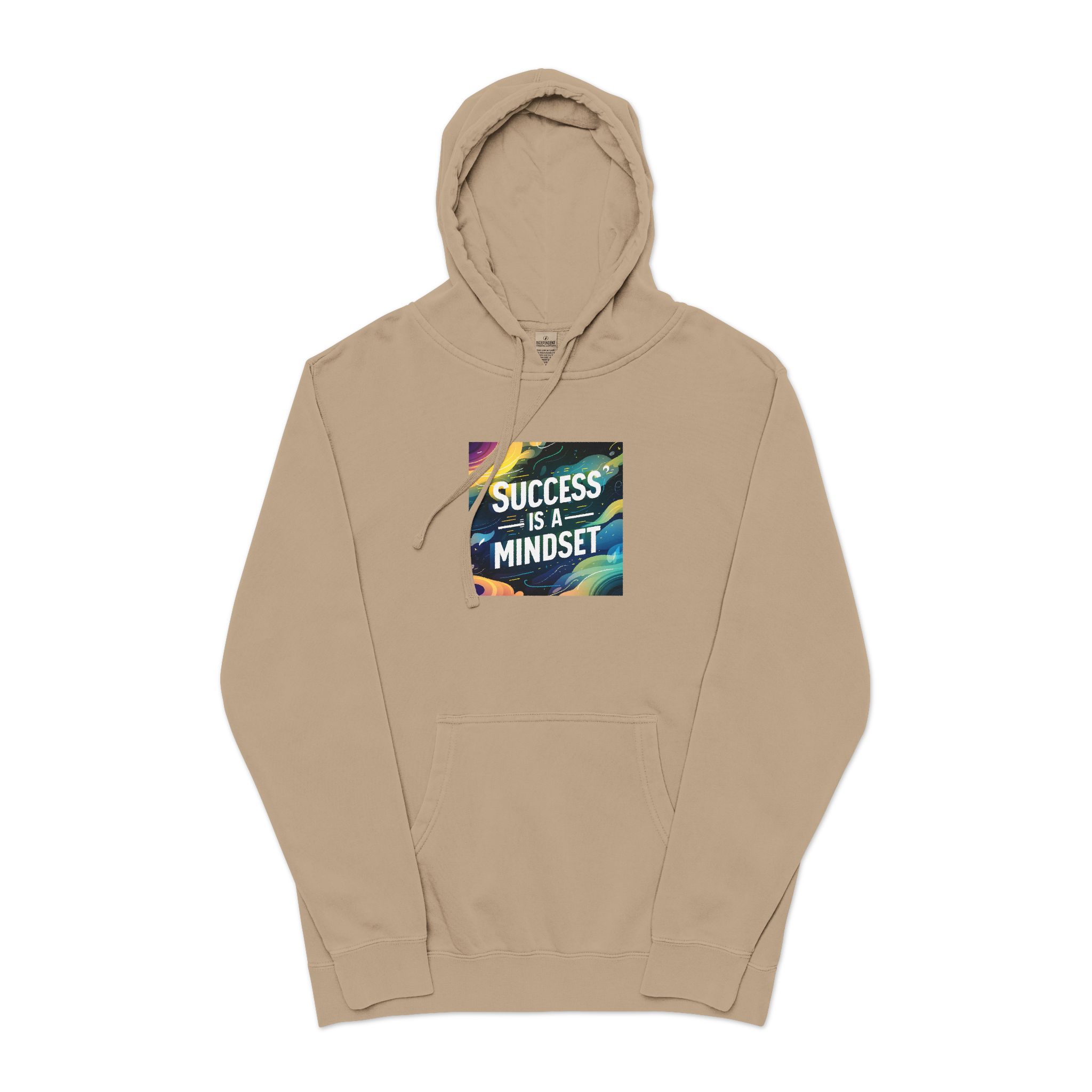 Success Is A Mindset Unisex Pigment Dyed Hoodie Embroidery - Image 5