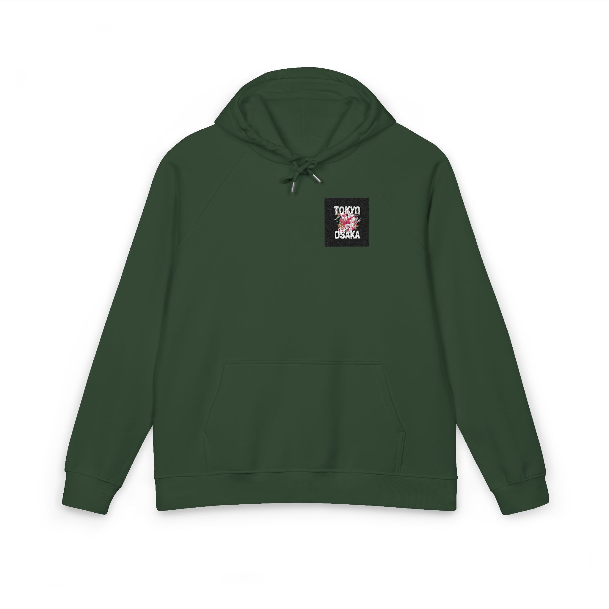 Tokyo Osaka Unisex Eco Raglan Hoodie Embroidery - Image 13