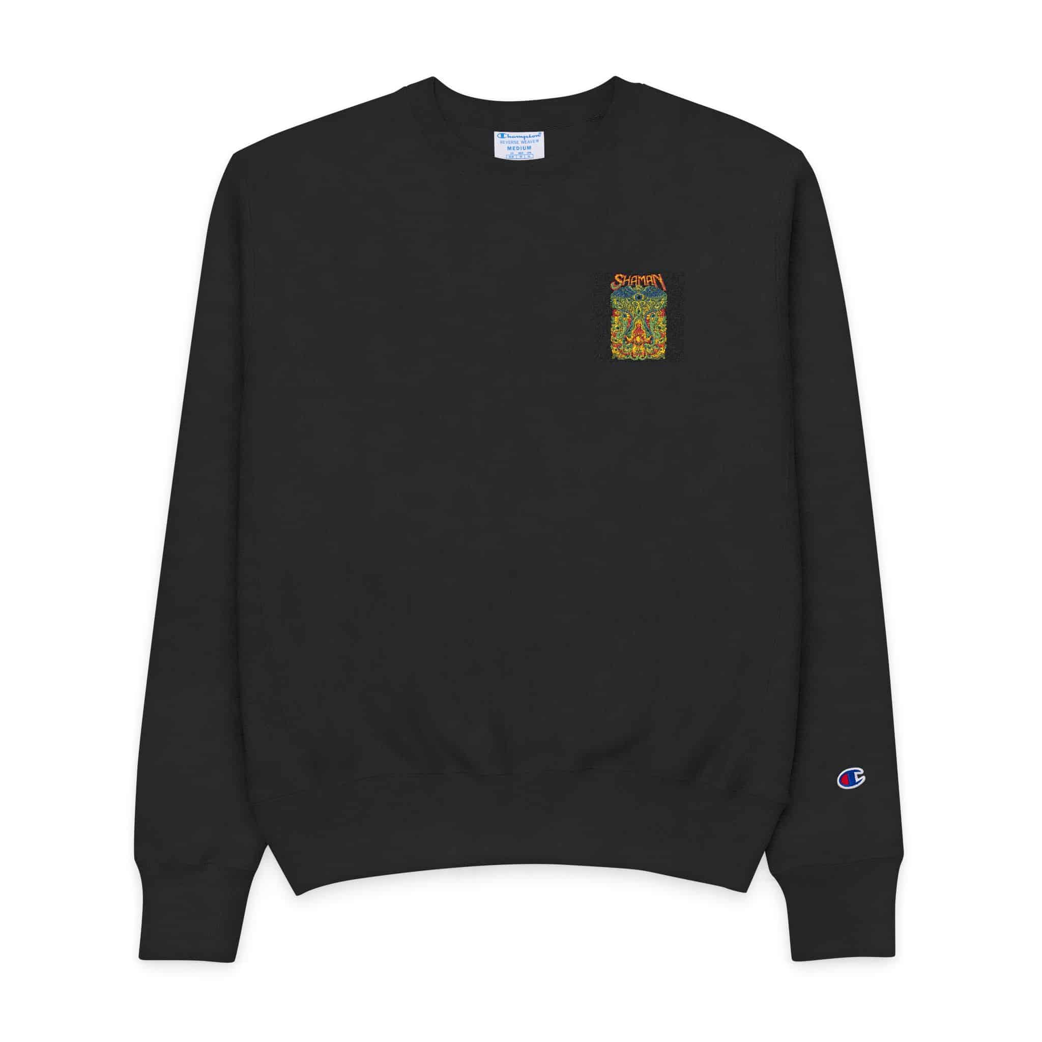 Pschedelic Women With Text Illustration Mens Champion Crewneck Sweatshirt